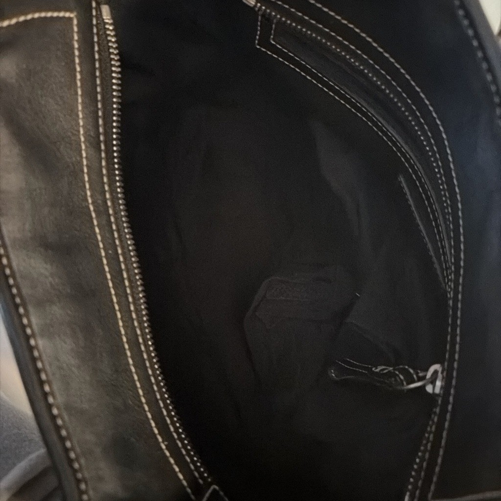 Coach Black/Gray Signature tote w/ Charm