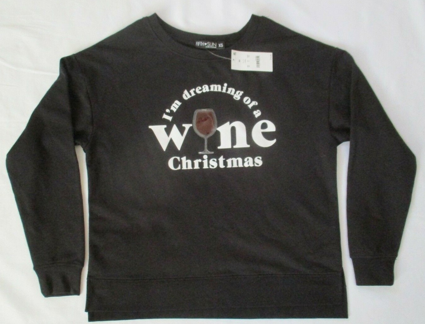 I’M DREAMING OF A WINE CHRISTMAS WOMEN’S LONG SLEEVE SHIRT – SIZE XS – NWT