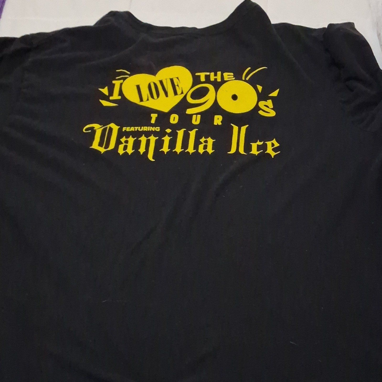 Merch Direct I Love The 90s Tour Vanilla Ice Black Graphic Tee Men’s 2XL