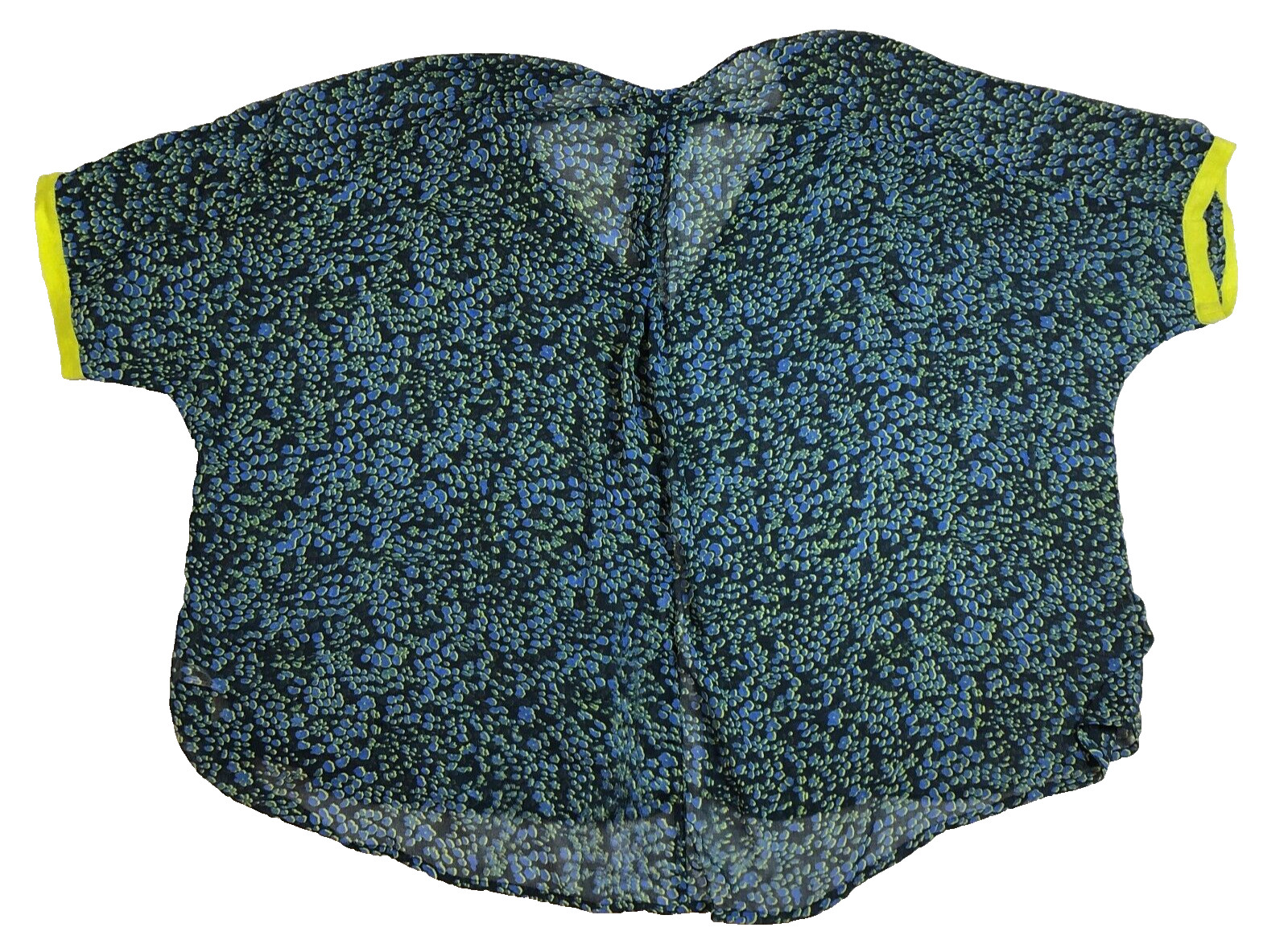 Free People Intimately Womens Semi Sheer Top Sz XS Abstract Pullover NWOT
