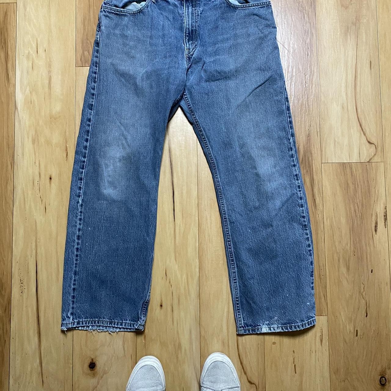 Vintage Levi’s 557 Jeans Men 38X32 Blue Denim Relaxed Bootcut Baggy Y2k Distress