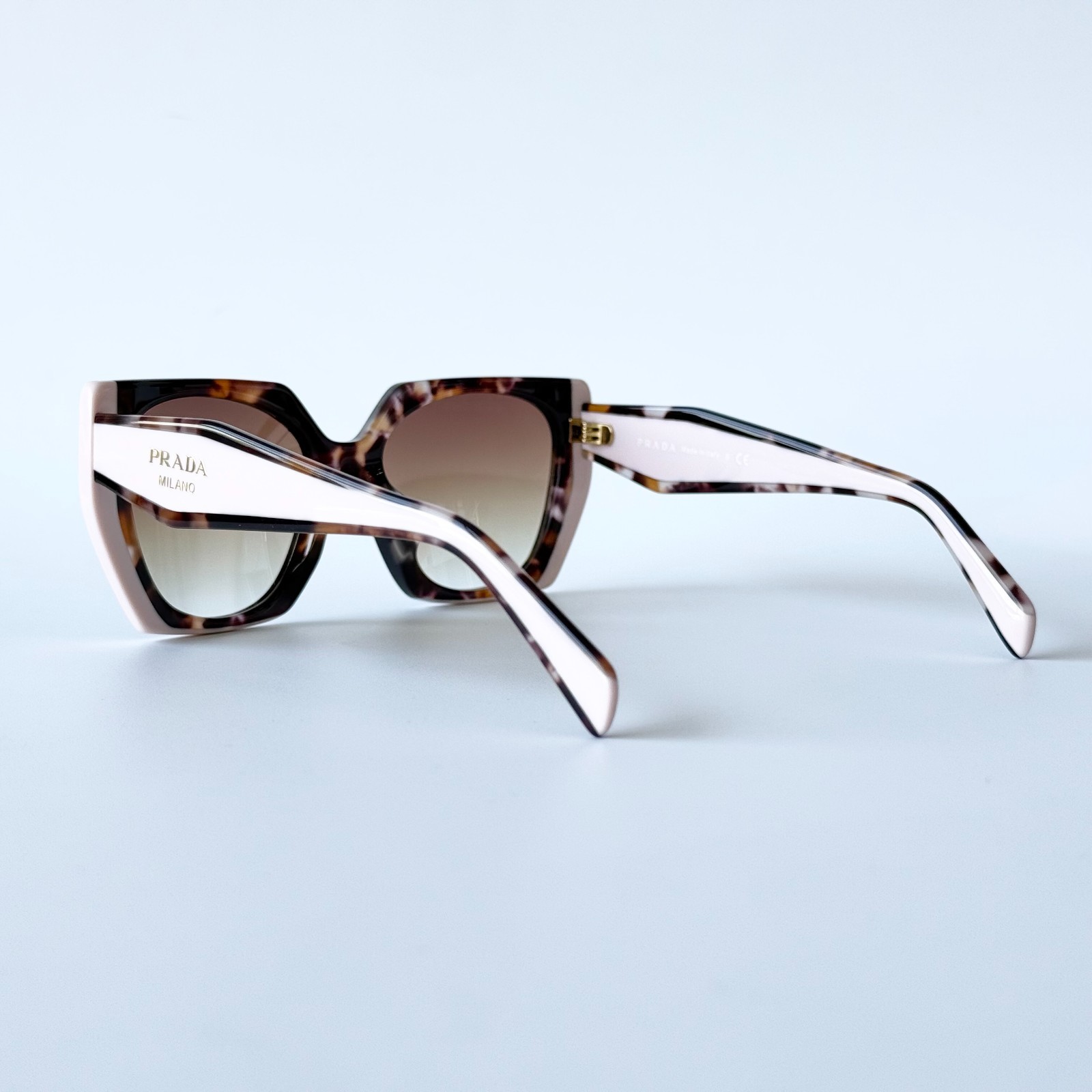 Prada SPR15W Tortoiseshell Pink Oversized Square 54-19-140 Sunglasses