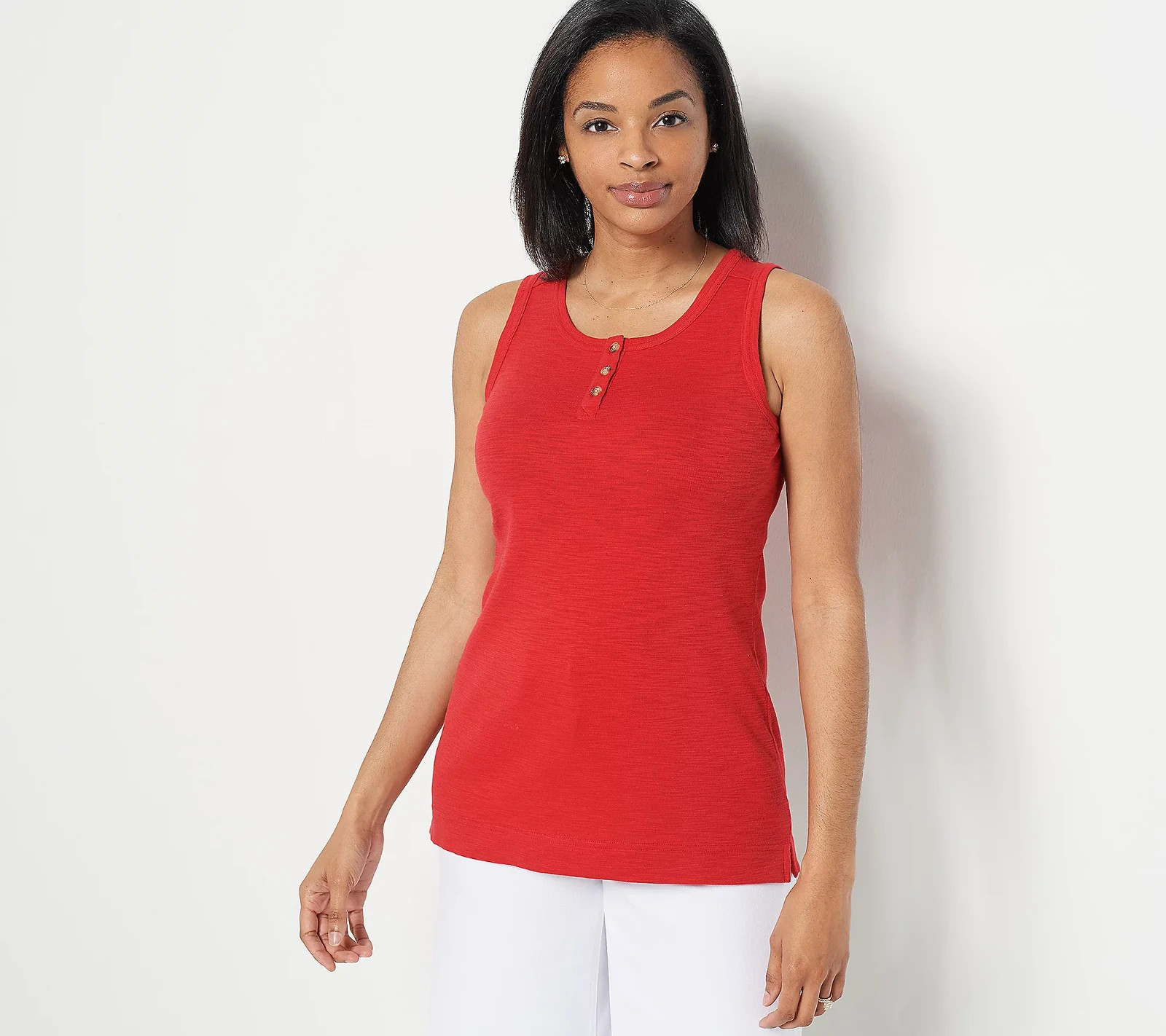 Encore by Idina Menzel Henley Tank Tee Size XXS