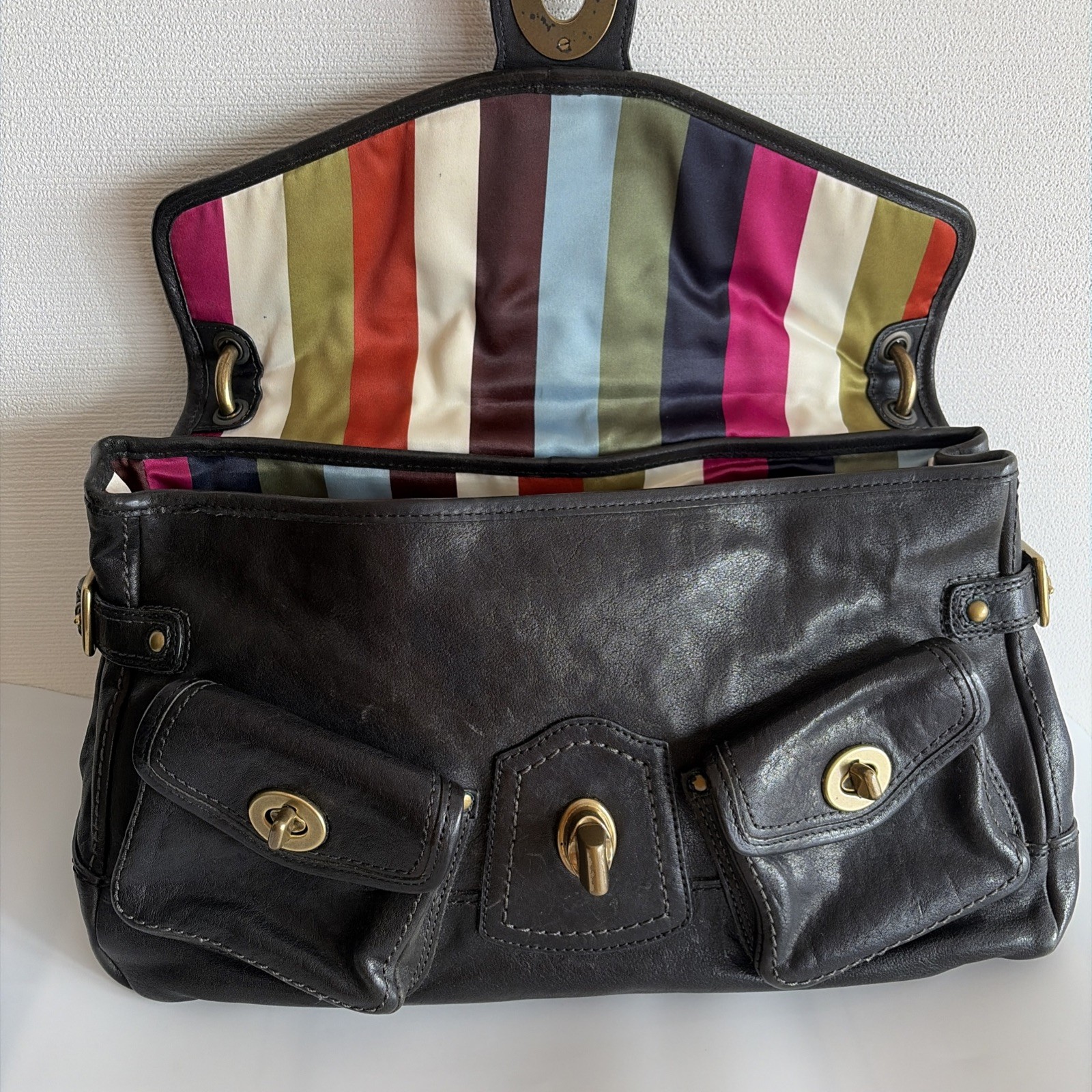 VTG Coach 11128 65th Anniversary Legacy Leigh Black Leather Satchel