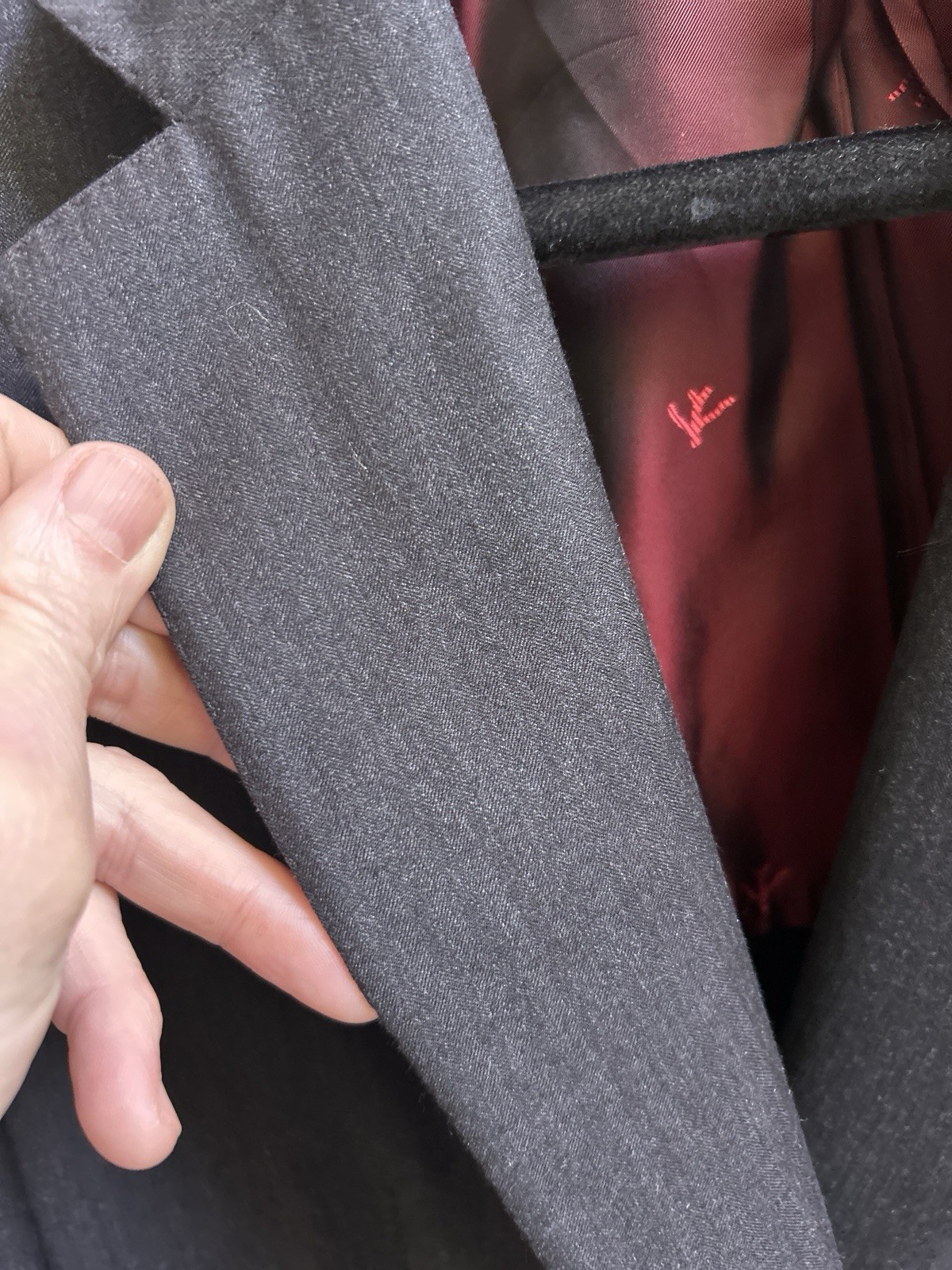 ISAIA men’s “Gregory” wool / silk sport jacket coat – dark gray -EU 58L US 44L