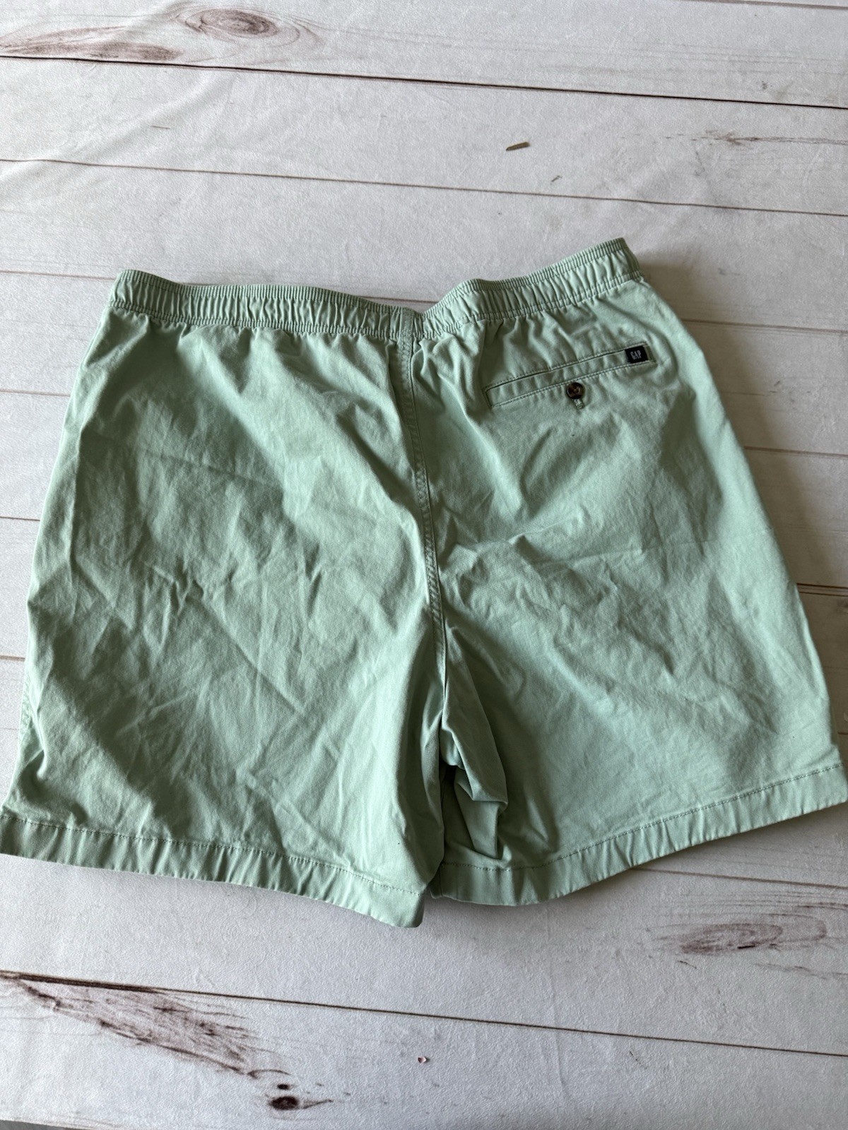 GAP Men’s Pull-On Chino Shorts Elastic Waist Stretch Cotton Mint Green Size XXL