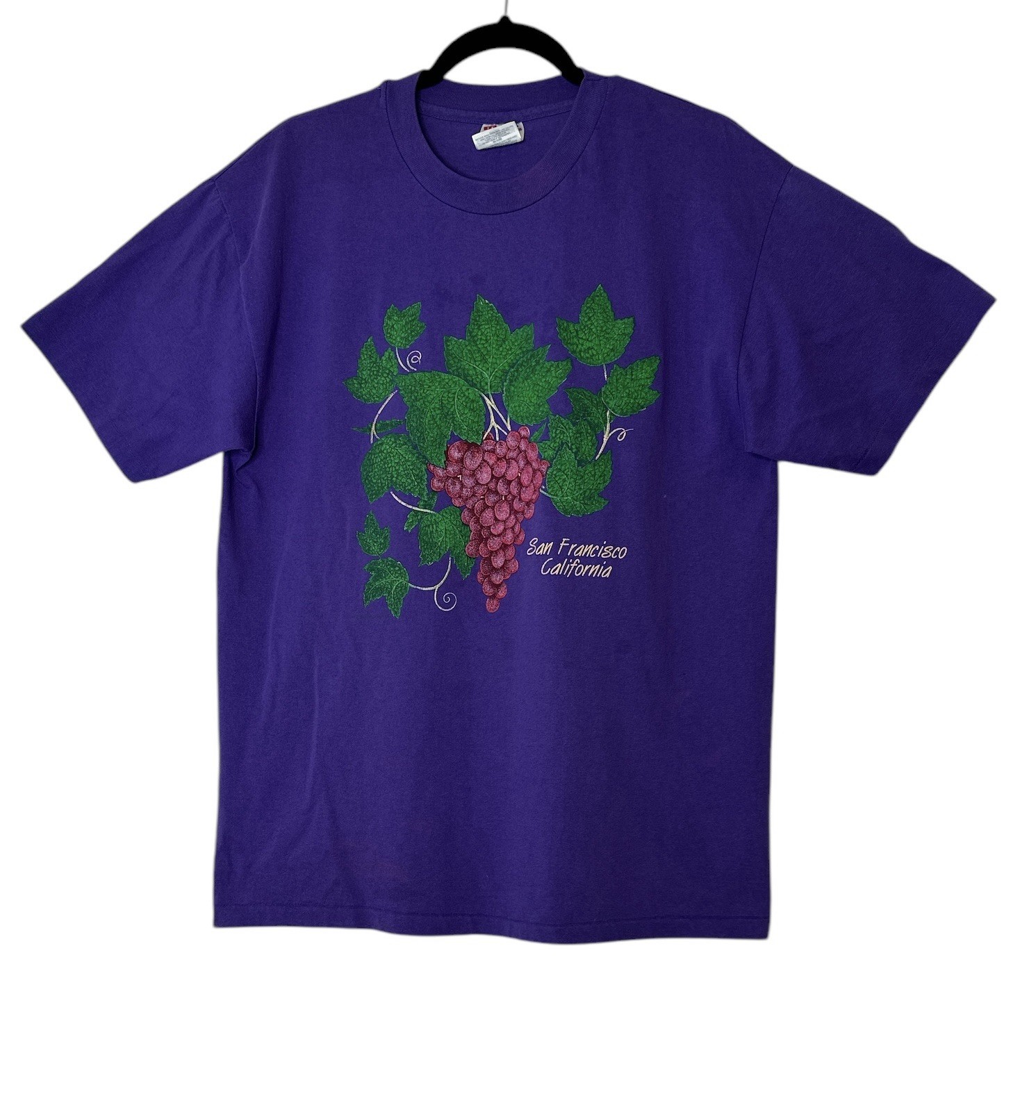 VINTAGE T Shirt Adult Large San Francisco California Y2K 90s Made USA Grapes