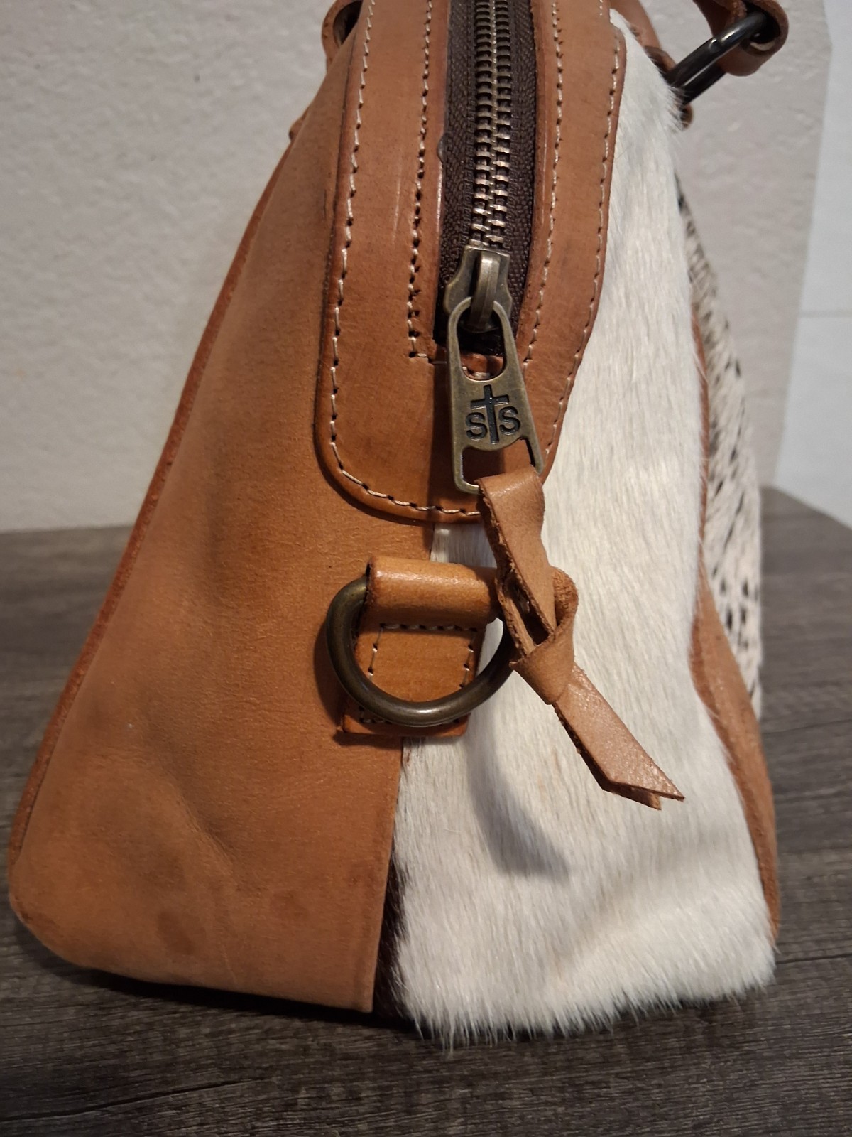 STS Ranchwear Sansa Satchel Cowhide and Tooled Leather *NO CROSSBODY STRAP*