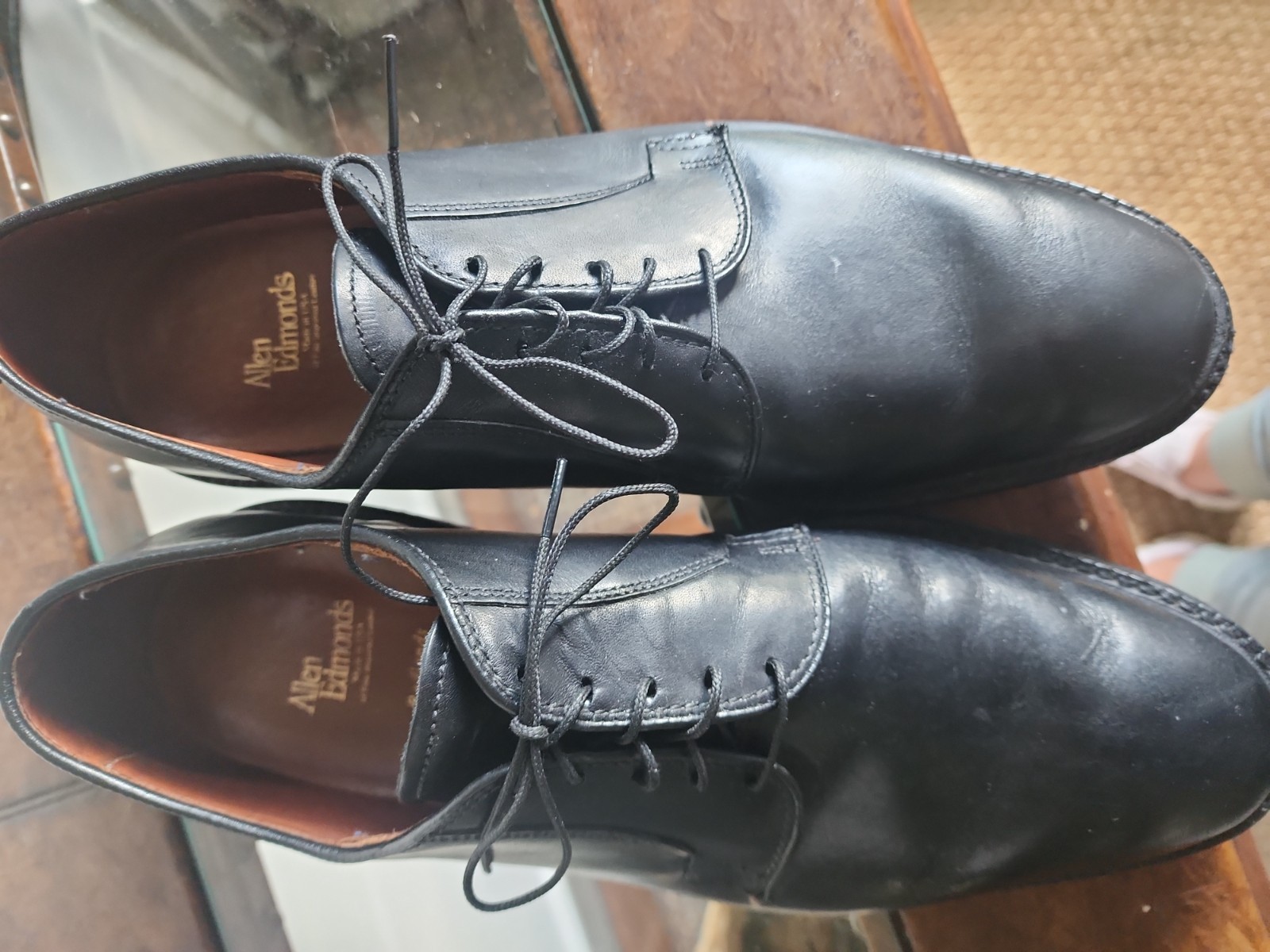Allen Edmonds Badlands Men’s 12D Black Leather Casual Lace Up Shoes USA Made