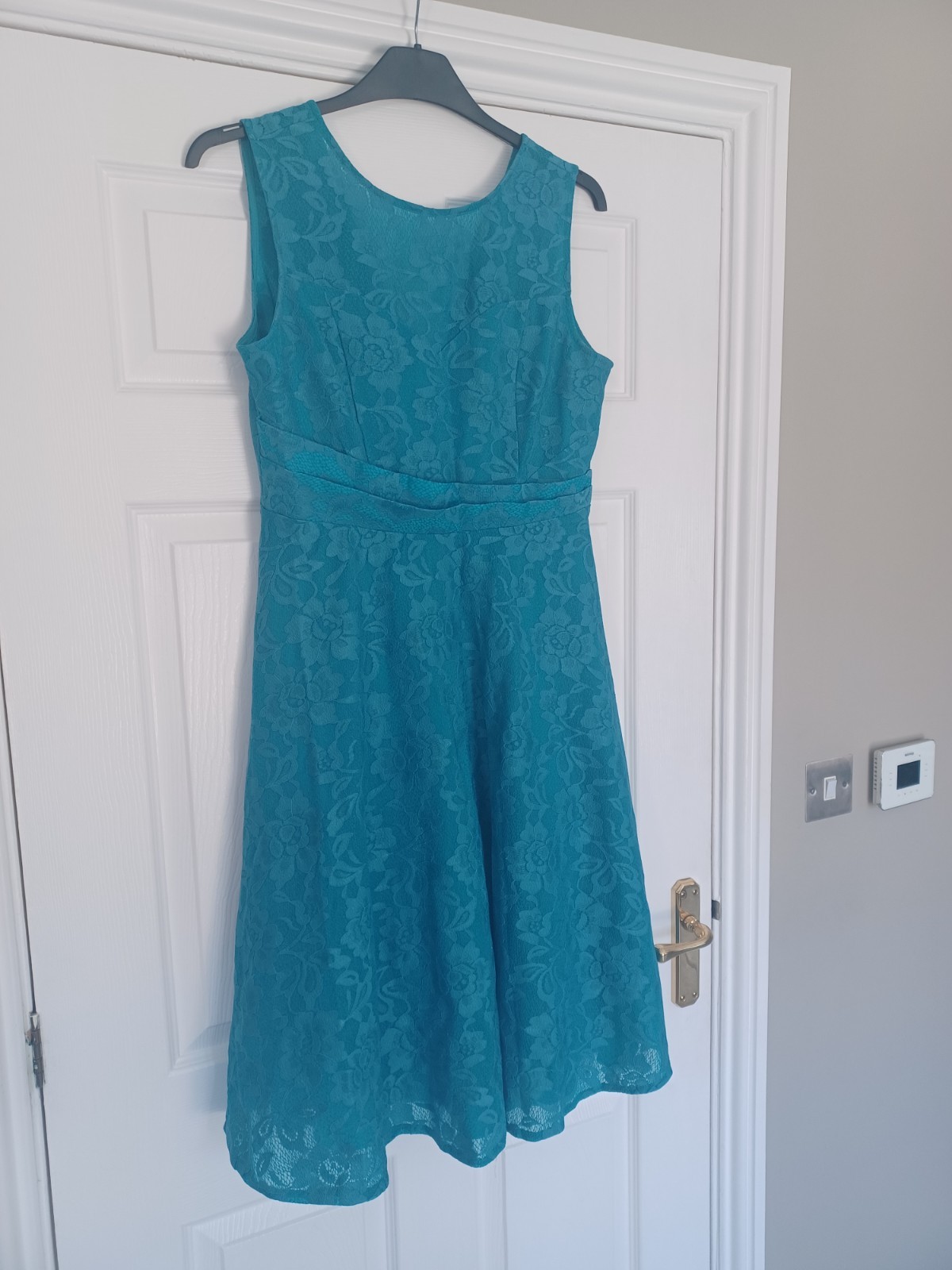 Womens Turquoise Lace Dress – Size 14 – Jolie Moi – Immaculate Condition !!!