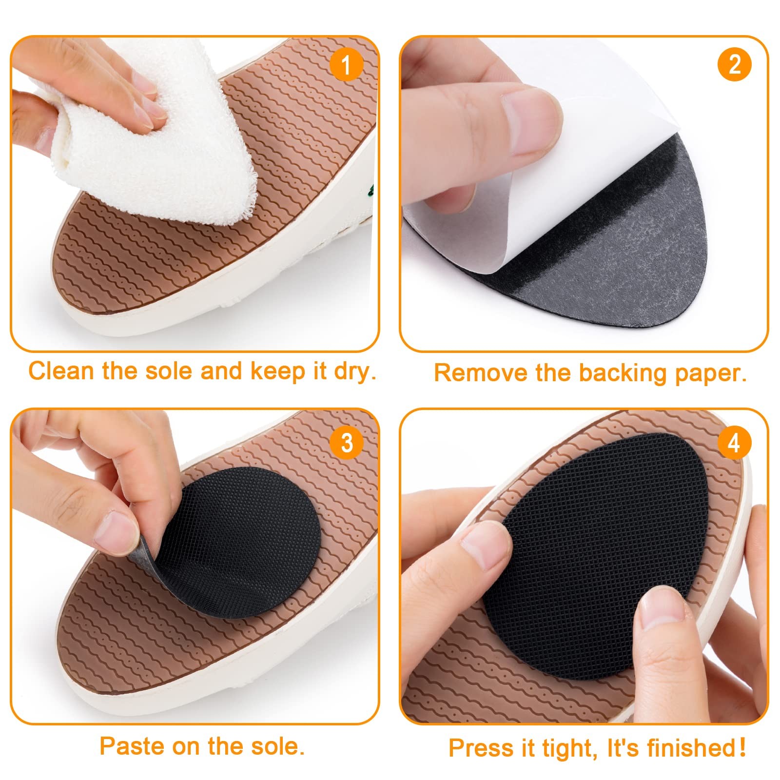 3Pairs Non-Slip Shoe Pads Self Adhesive Sole Protector for Bottom of Shoes Heels