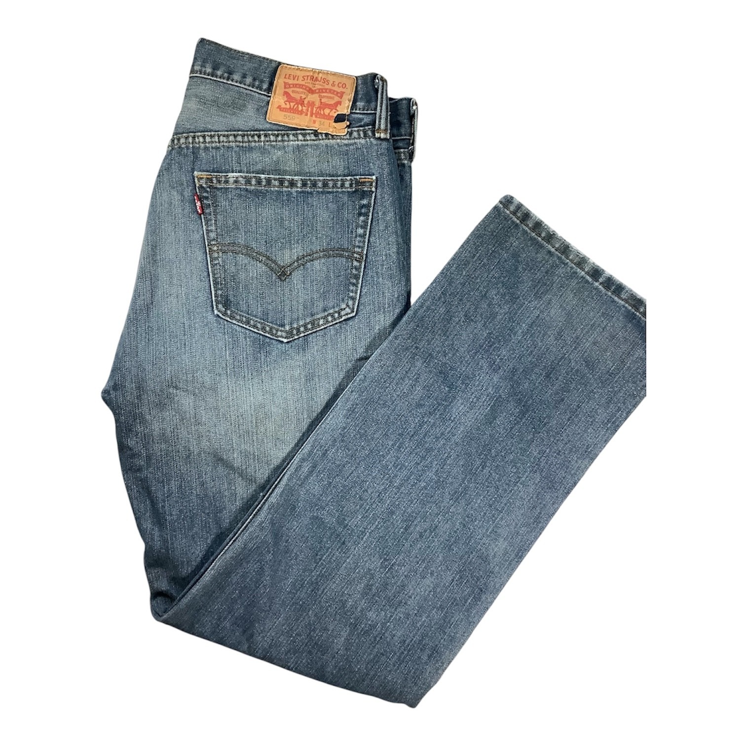 Levi’s 559 Straight Leg Jeans Men’s 34×34 Medium Wash Denim