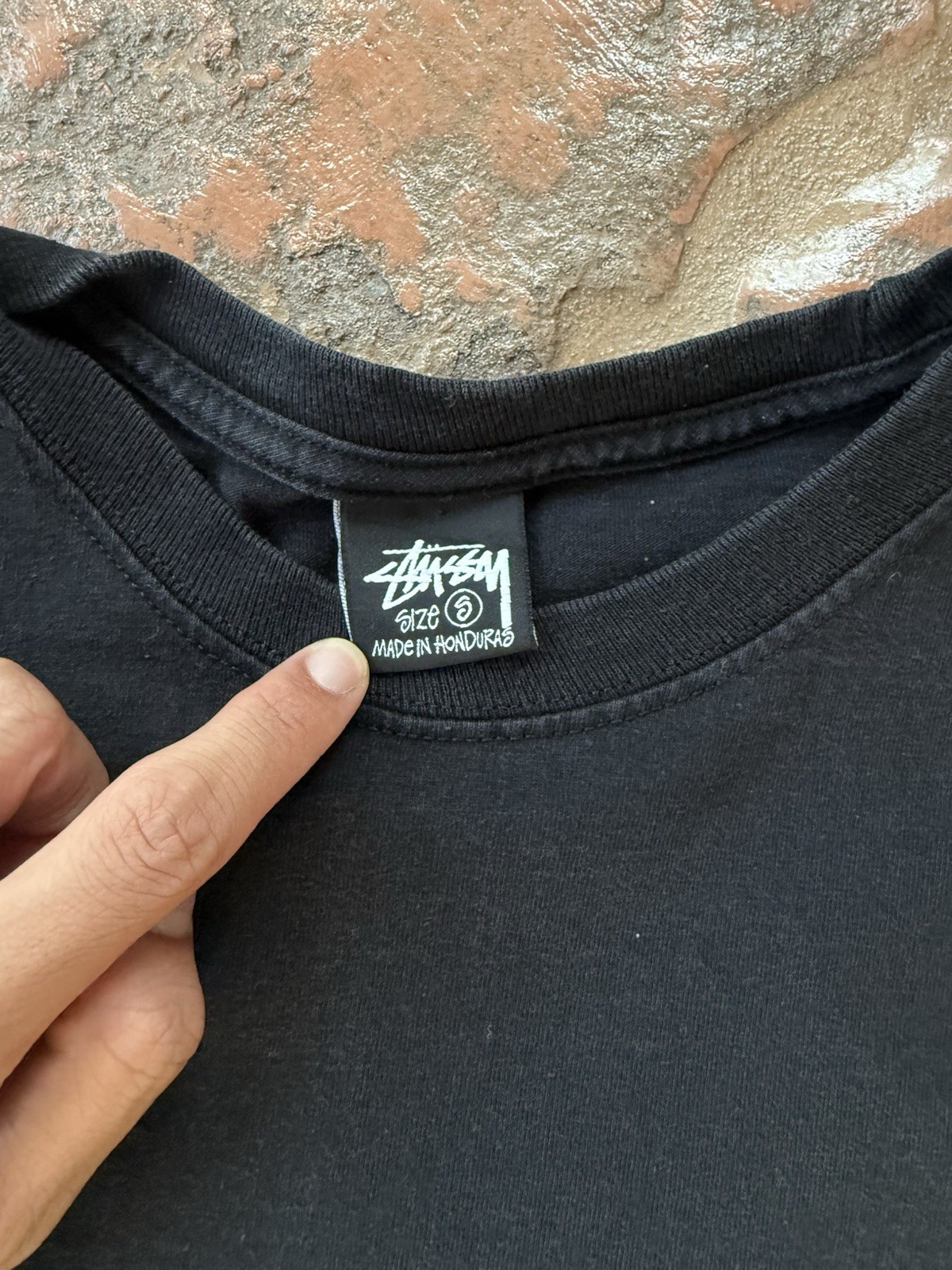 Stussy Corp 8 Ball Logo Graphic Tee Black Regular Fit Men’s S Crew Neck S