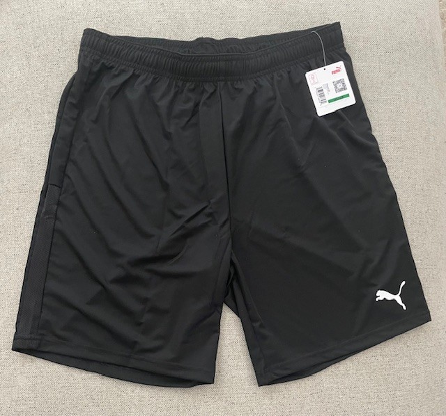 Brand New Puma Men’s teamGOAL 23 Knit Shorts Size L Black / White Logo 704262-03