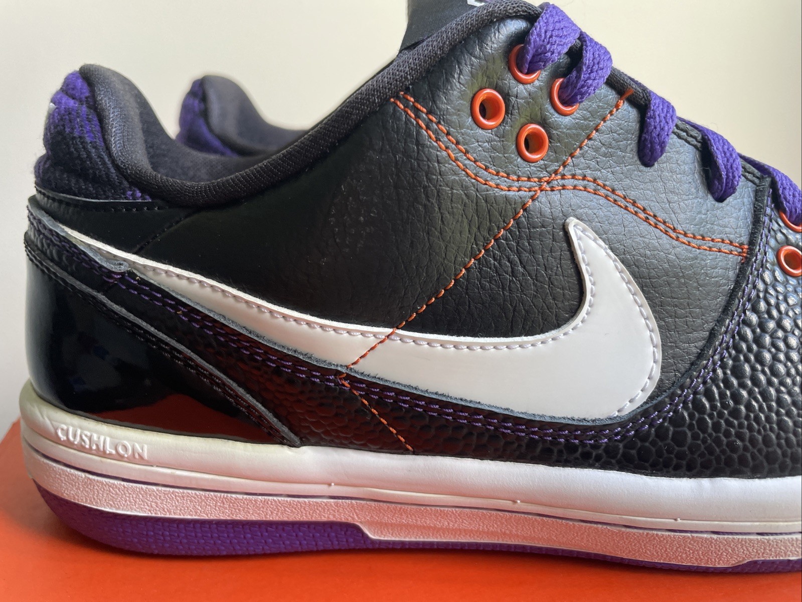 Nike Cradle Rock Low Black Purple Orange Steve Nash US Sz 8.5 Suns OG Box Rare