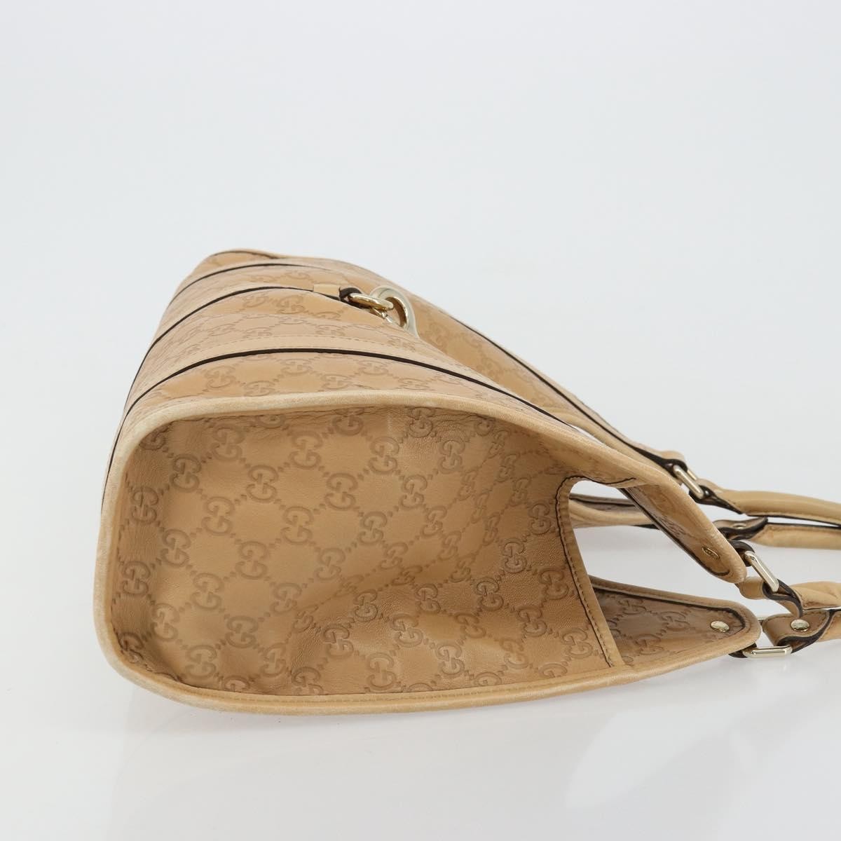 GUCCI GG Canvas Guccissima Jackie Bag Leather Gold Beige 203494 Auth ep14099