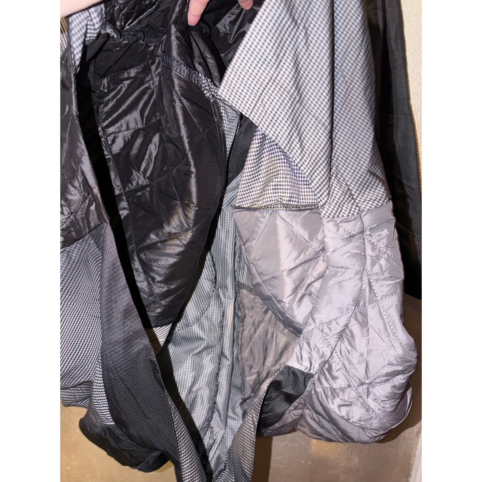 Alembika Urban Reflektor Storm Cocoon Shirt Dress Ombre Quilted Size 1 Oversized