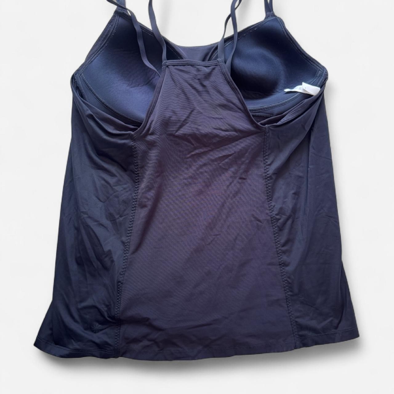 Athleta Women’s Navy Blue Built-In Bra Tank Top, Size M, Sporty Activewear