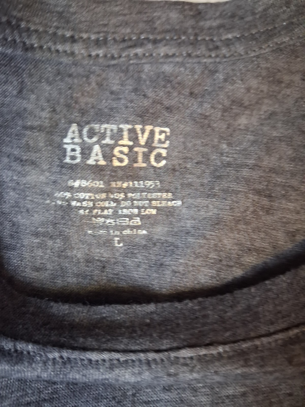 Active Basic Womens Thin Relaxed Fit Gray Tshirt Size Large *fits Like A Medium