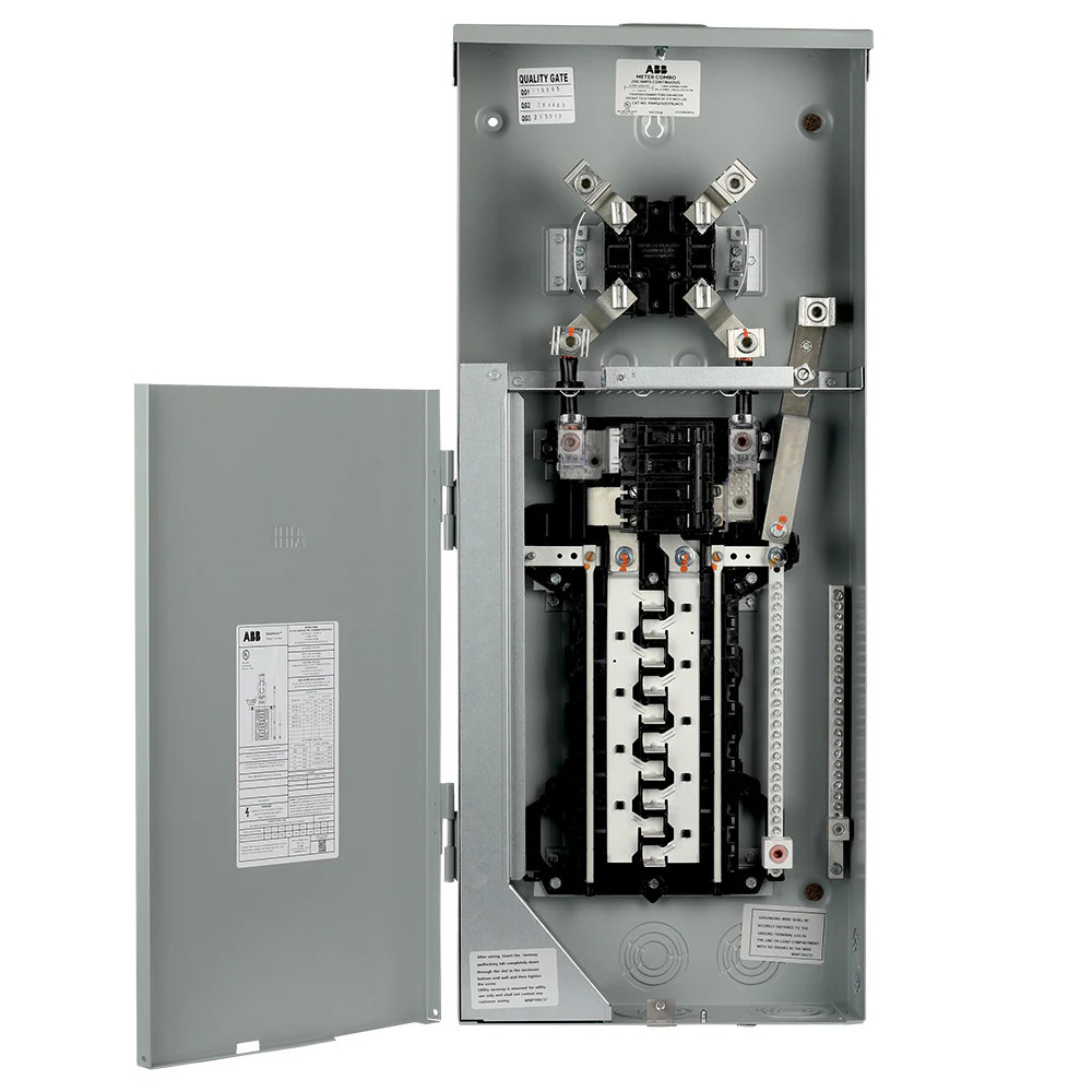 ABB ReliaHome 200 -Amp 20 -Spaces 40 -Circuit Outdoor Main Breaker Meter C|13598