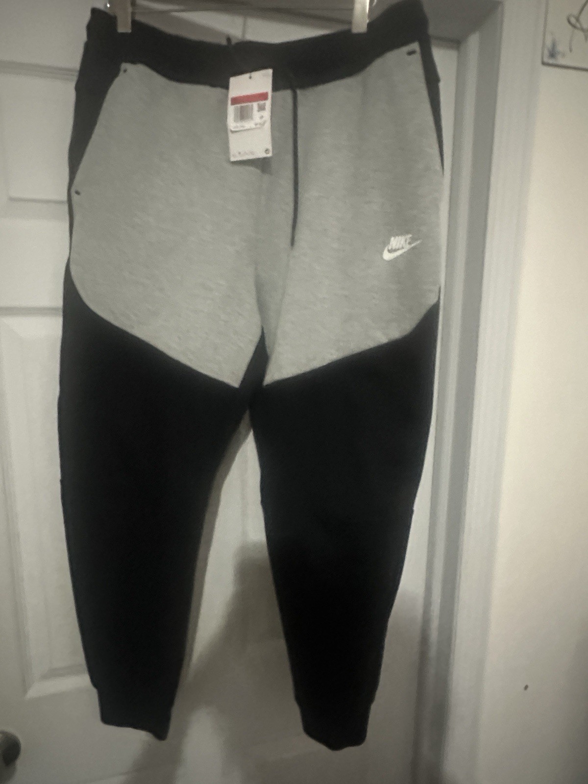 Nike Men’s Slim Tapered Jogger Pants Gray/Black Colorblock L CU4495-016