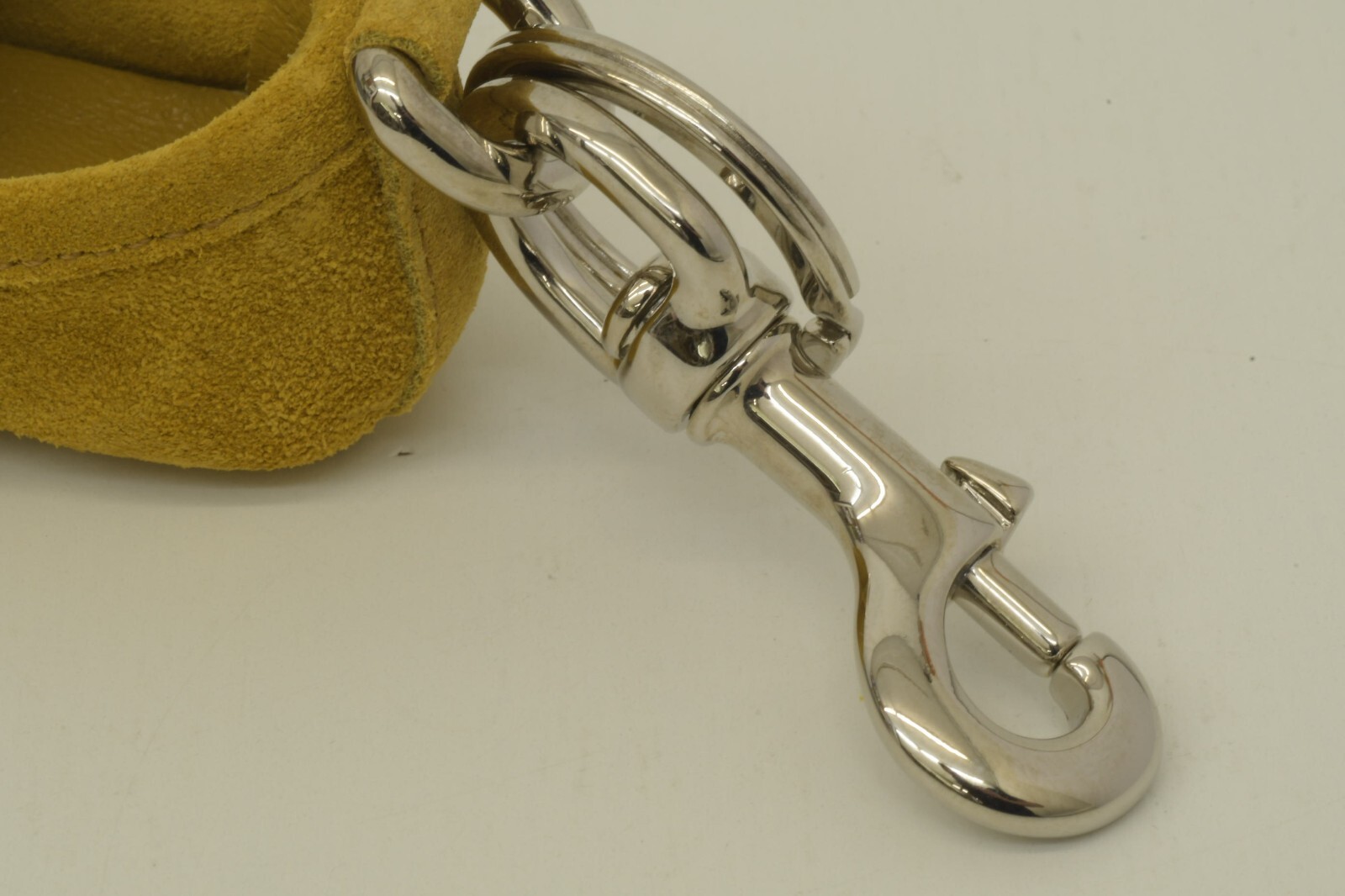 Authentic Gucci Yellow Shoe Keychain Suede SP Horsebit Buckle Bag Accessory