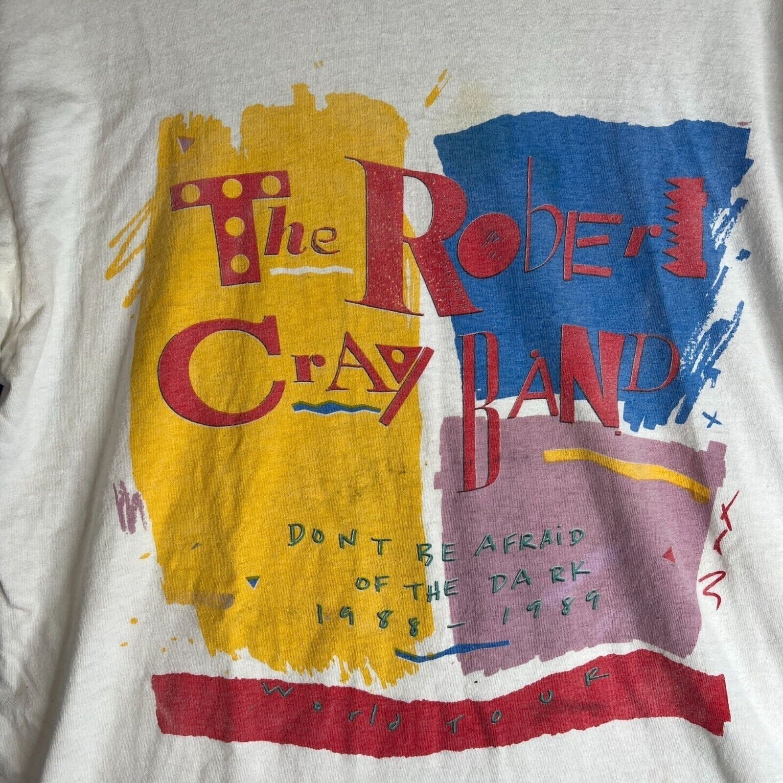 Rare 1989 The Robert Cray Band Don’t Be Afraid Of The Dark T-shirt S to 5XL UR67