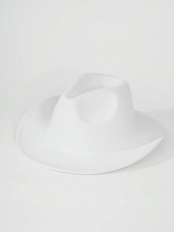 White Western Cowboy, Cowgirl Hat, Adjustable Cotton & Polyester, Men Women