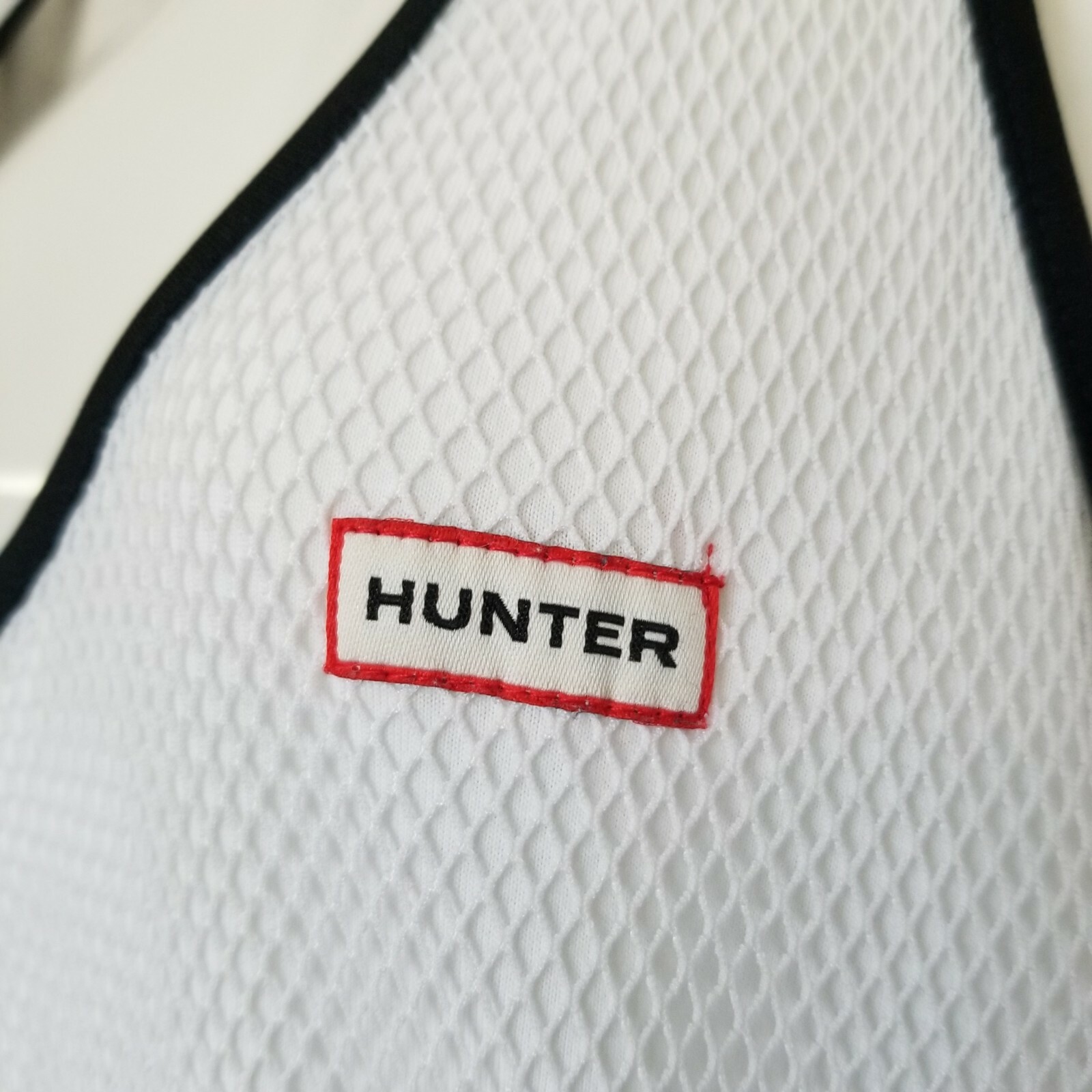Hunter Target Women Dress White Mesh A-Line Racerback Sleeveless Tank Zip Sz S