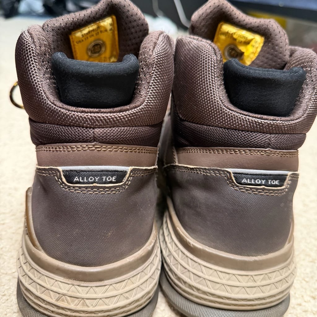 CAT Mid Alloy Toe Waterproof Work Boots Size 13