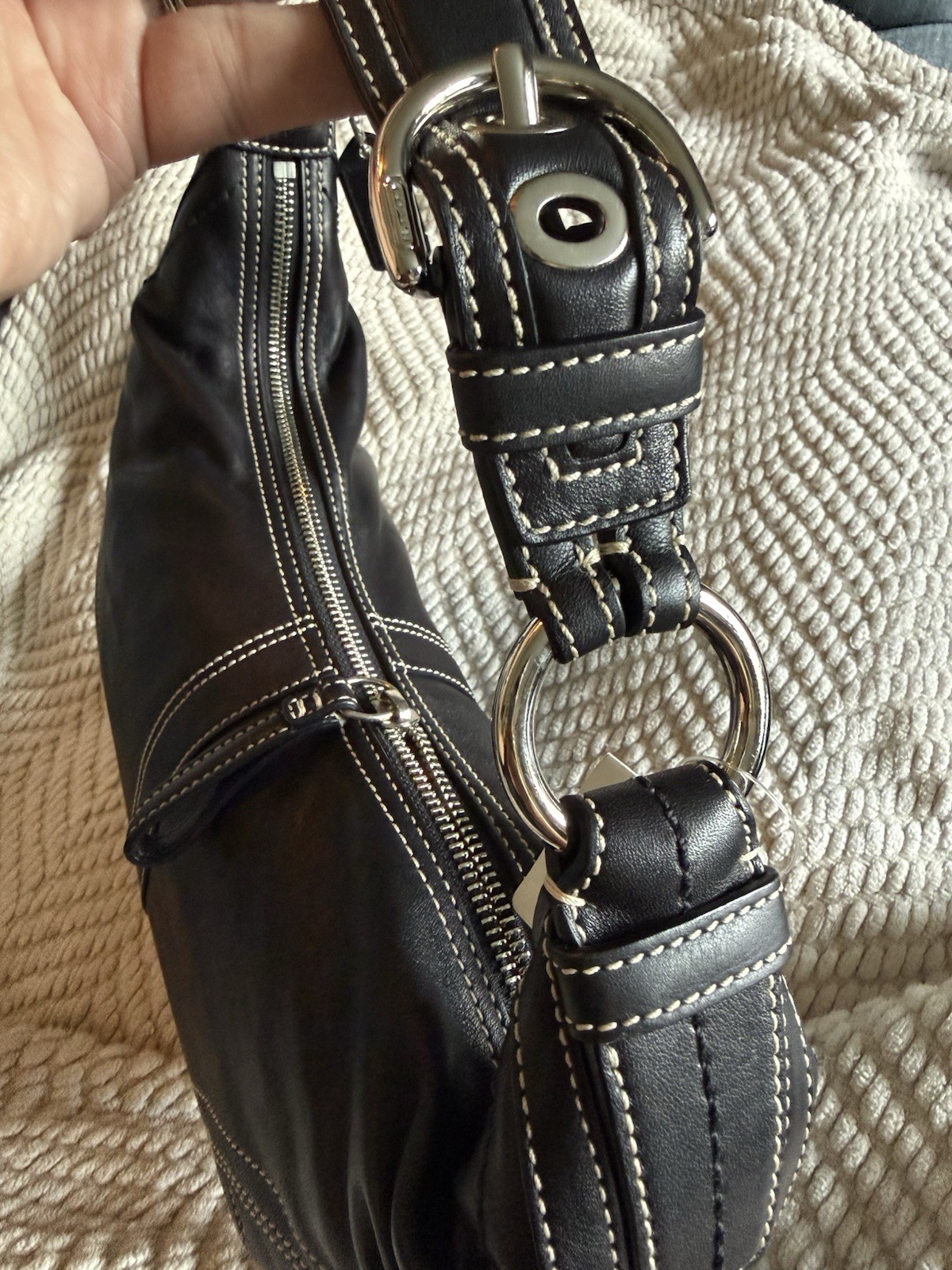 Vintage COACH Handbag Soho Hobo Black Authentic NWT C063-10031 Shoulder Bag