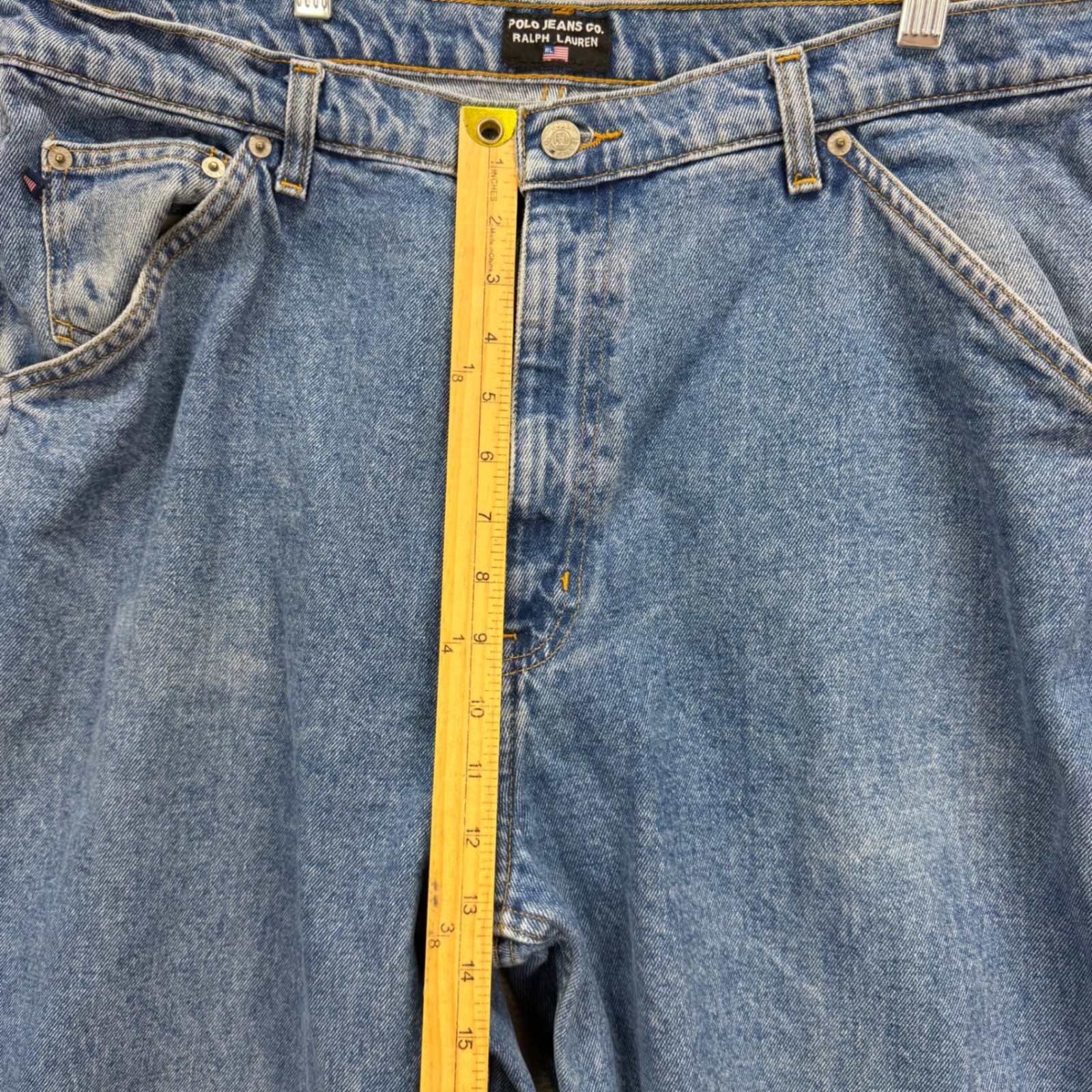 Polo Jeans Co Ralph Lauren Carpenter Jeans Mens 38×32 Blue Denim Pant Worker Y2K