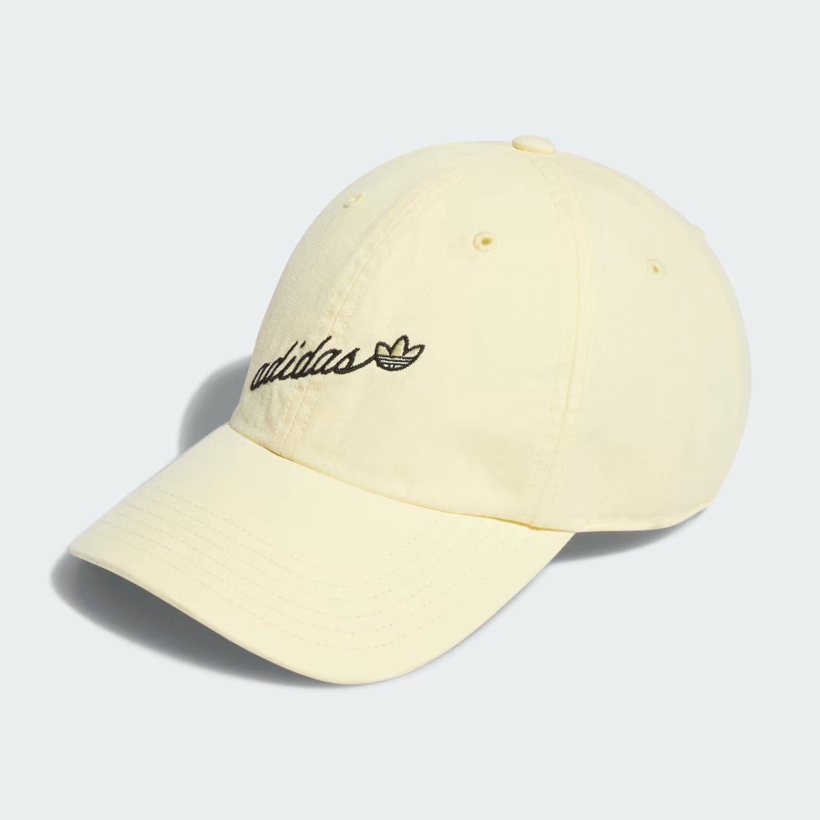 Adidas Originals Script Embroidery Strap-back Women’s Hat Yellow Black New