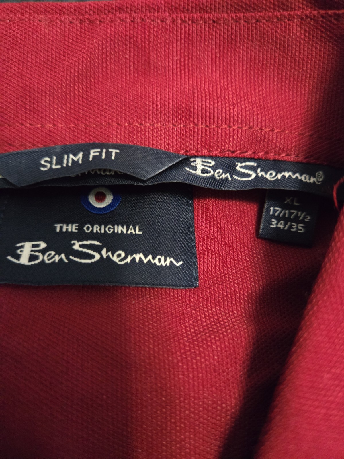 Ben Sherman Men’s the Original Long Sleeve Button Up NWT 17/17 1/2, 34-35 #258