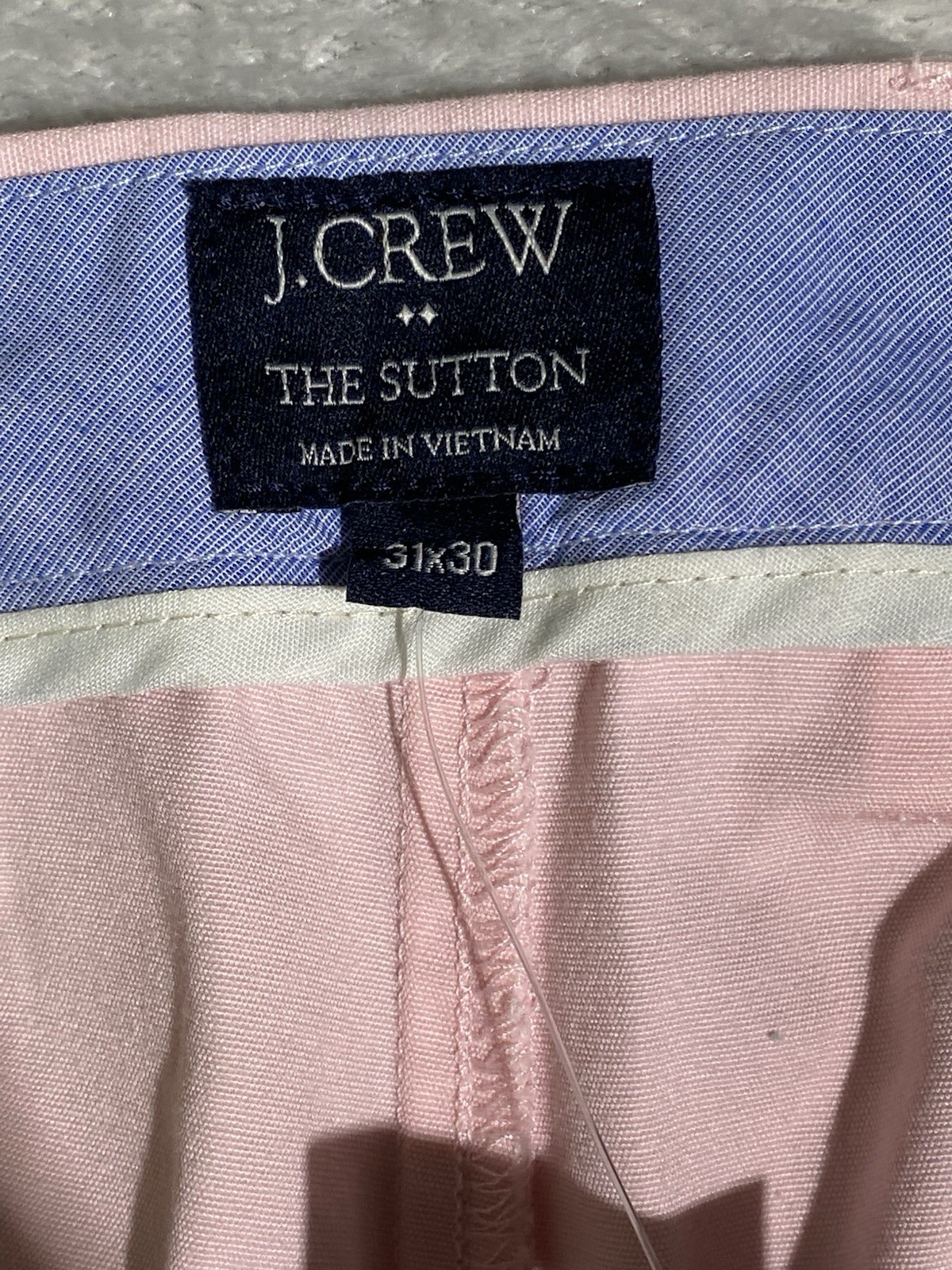 J.CREW The Sutton Pants Men’s 31X30 Pink Slim Fit Summerweight Chino Cotton NWT