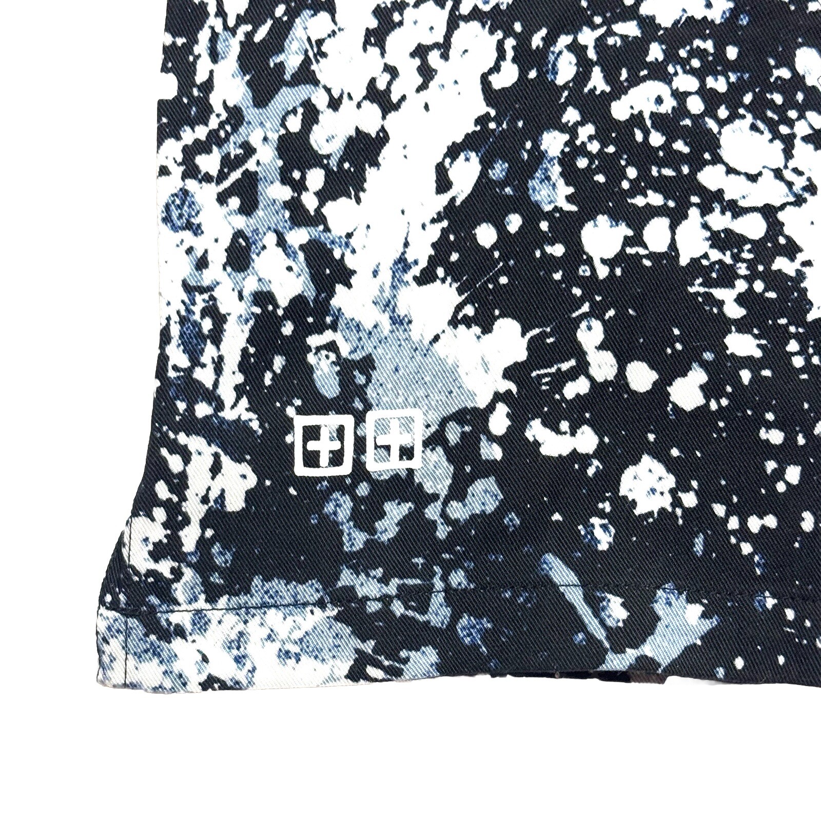KSUBI Mens Splash Back Print Resort Short Sleeve Camp Shirt Black (MSRP $180)