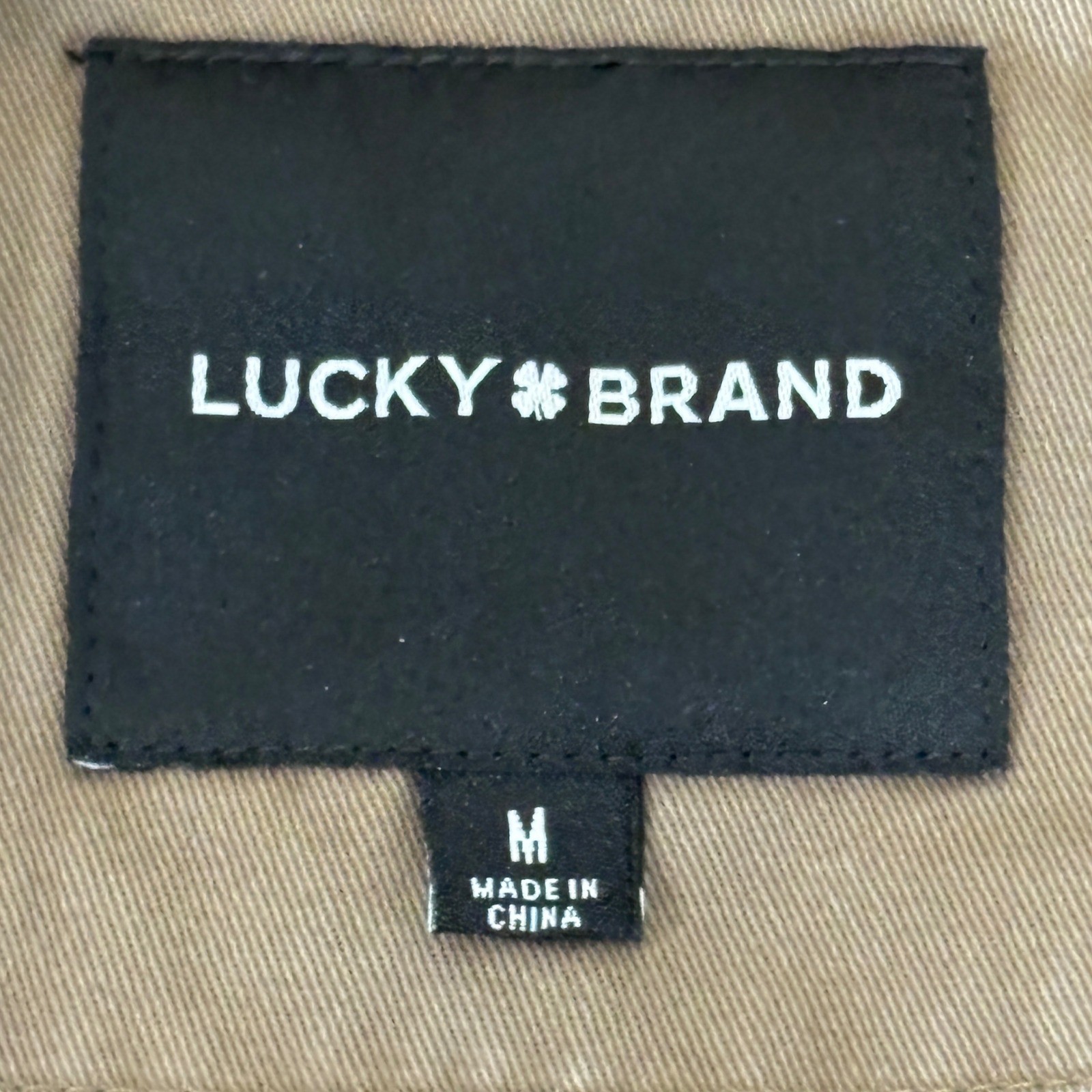 Lucky Brand Mens Tan Cotton Canvas Workwear Jacket Corduroy Collar Brown Medium