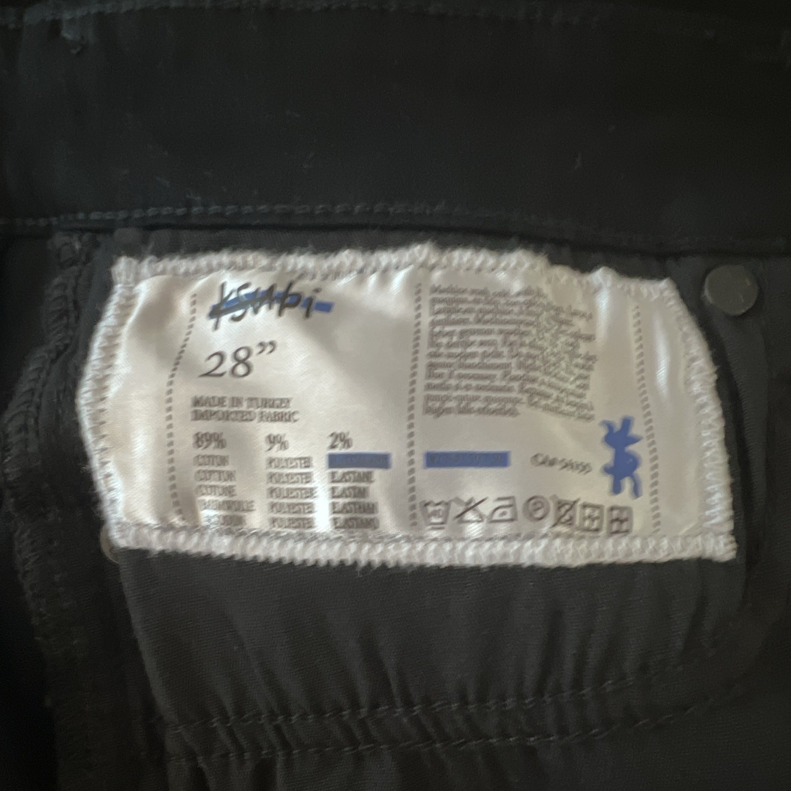 Ksubi Skinny Jeans Black Solid 100% Cotton Size 28 Unisex Adults NWT