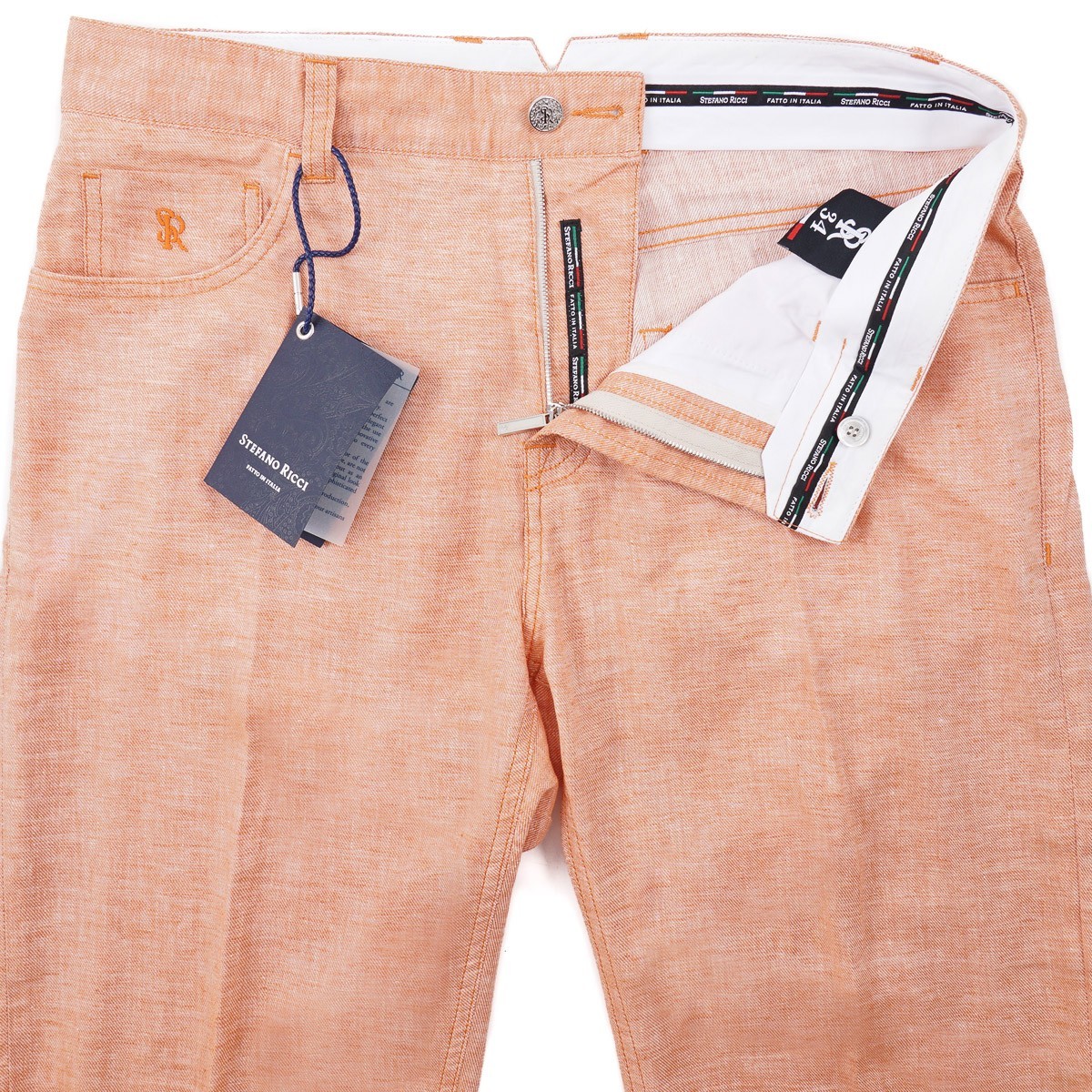 Stefano Ricci Lightweight Linen-Cotton 5-Pocket Pants 34 (Eu 50) NWT Jeans