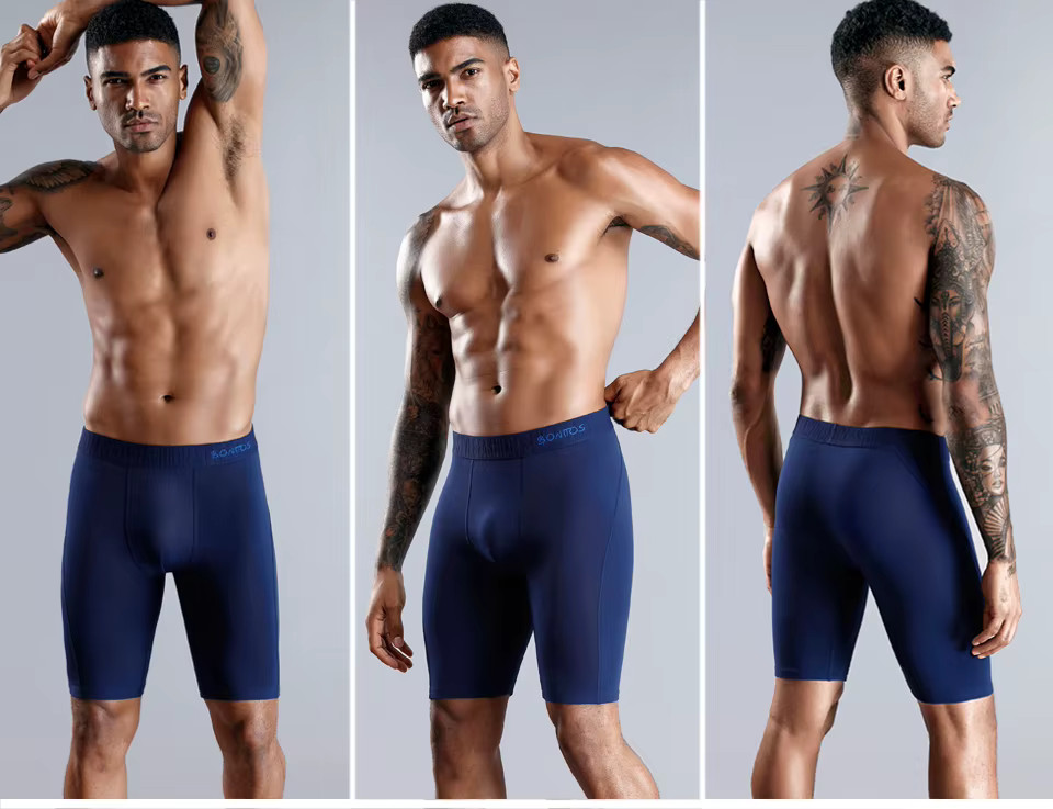 Men’s Long Leg Cotton Boxer Shorts Soft Stretch Breathable Premium Underwear