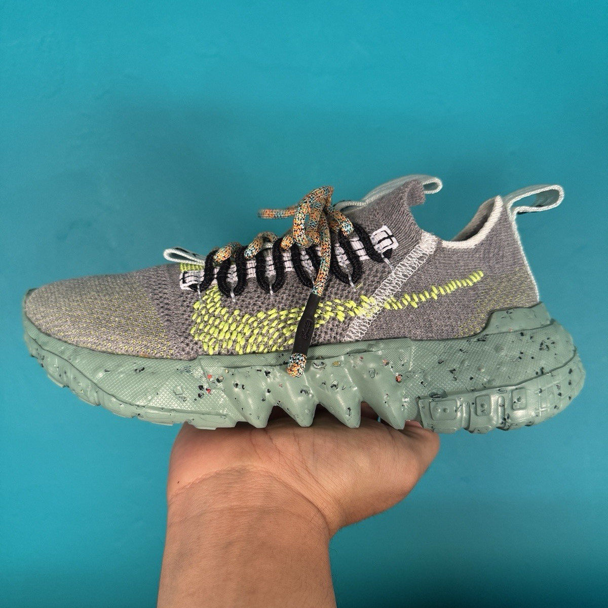 Nike Space Hippie 01 Women’s Size 4 Gray Volt Athletic Running Sneakers