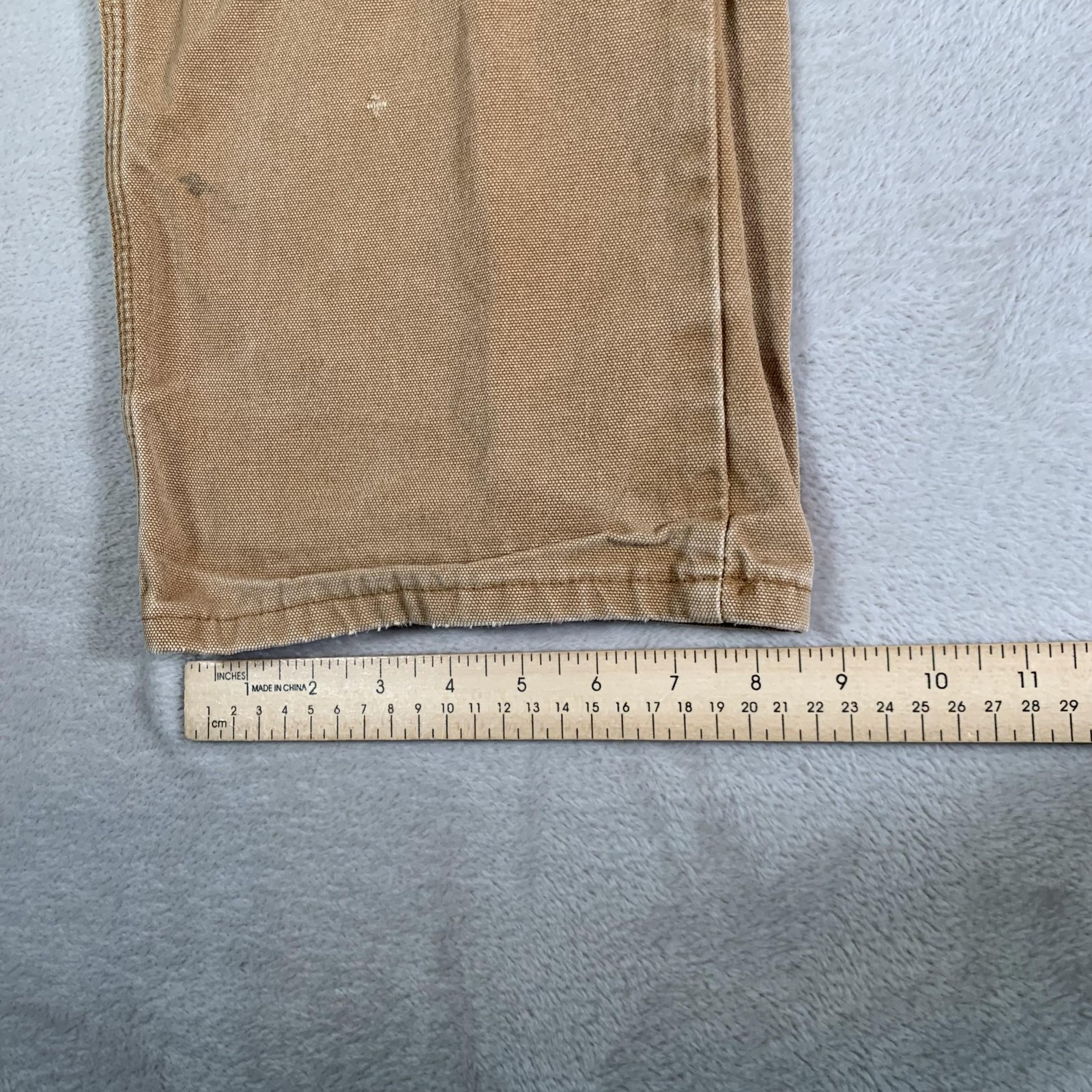 Dickies Carpenter Pants Mens 38×30 Tan Duck Canvas Hammer Loop Utility Pocket
