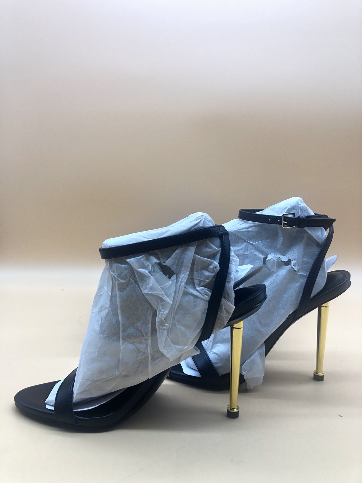 Nine West Reina Heeled Sandals Size 5M Black Open Toe New in Box *