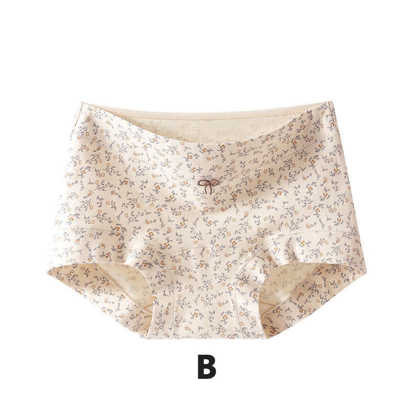 4X Women Cotton Boy Shorts Floral Print Light Tummy Control Full Coverage L-2XL