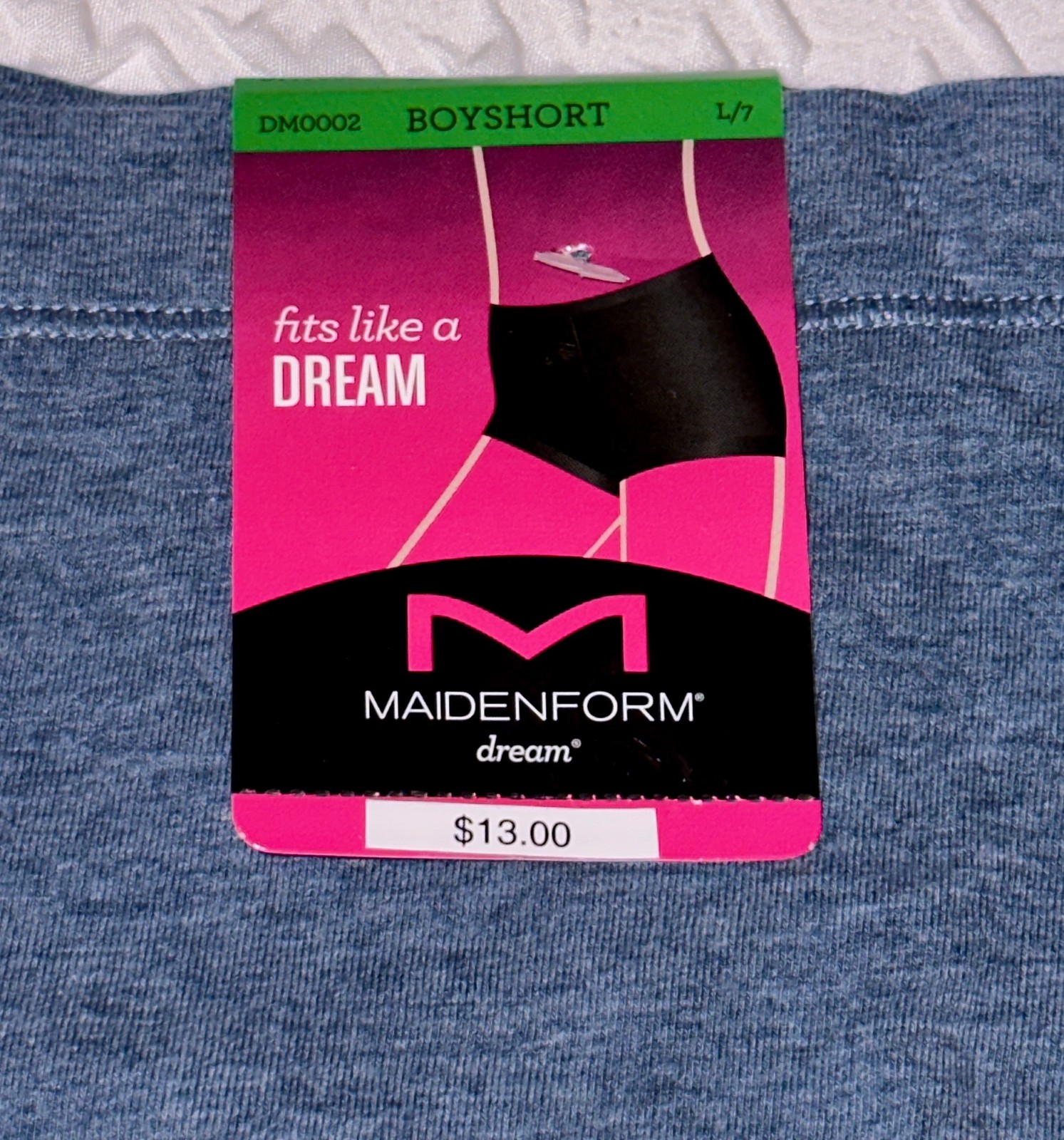 MAIDENFORM Dream Tailored Cotton Denim Blue Boyshort Panty Womens S M L XL 2XL