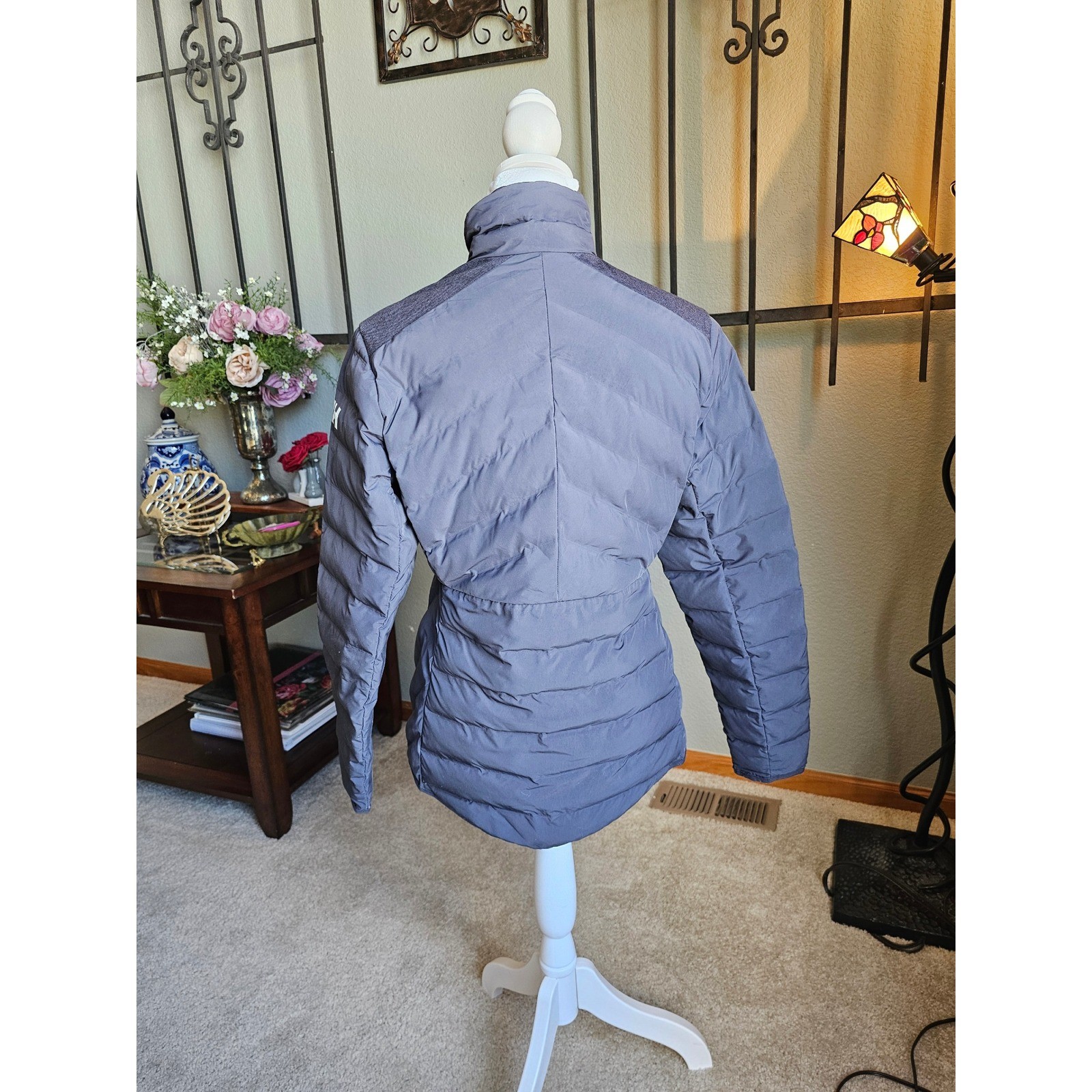 Helly Hansen Astra Hybrid Jacket Womens XS Navy Blue Quilted Full Zip Insulated
