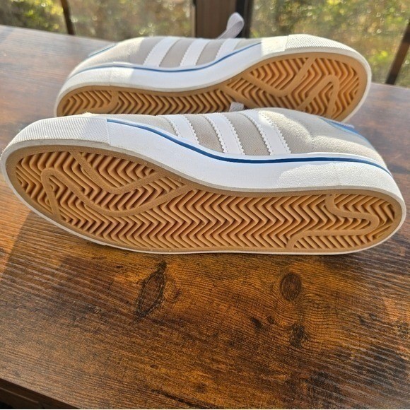 Adidas Campus Vulc Grey Suede White Three Stripes Royal Blue Sneakers
