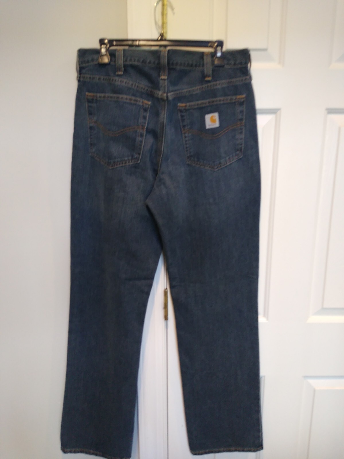 CARHARTT Jeans Mens 34×34 Relaxed Fit Medium Dark Wash Denim Blue Straight