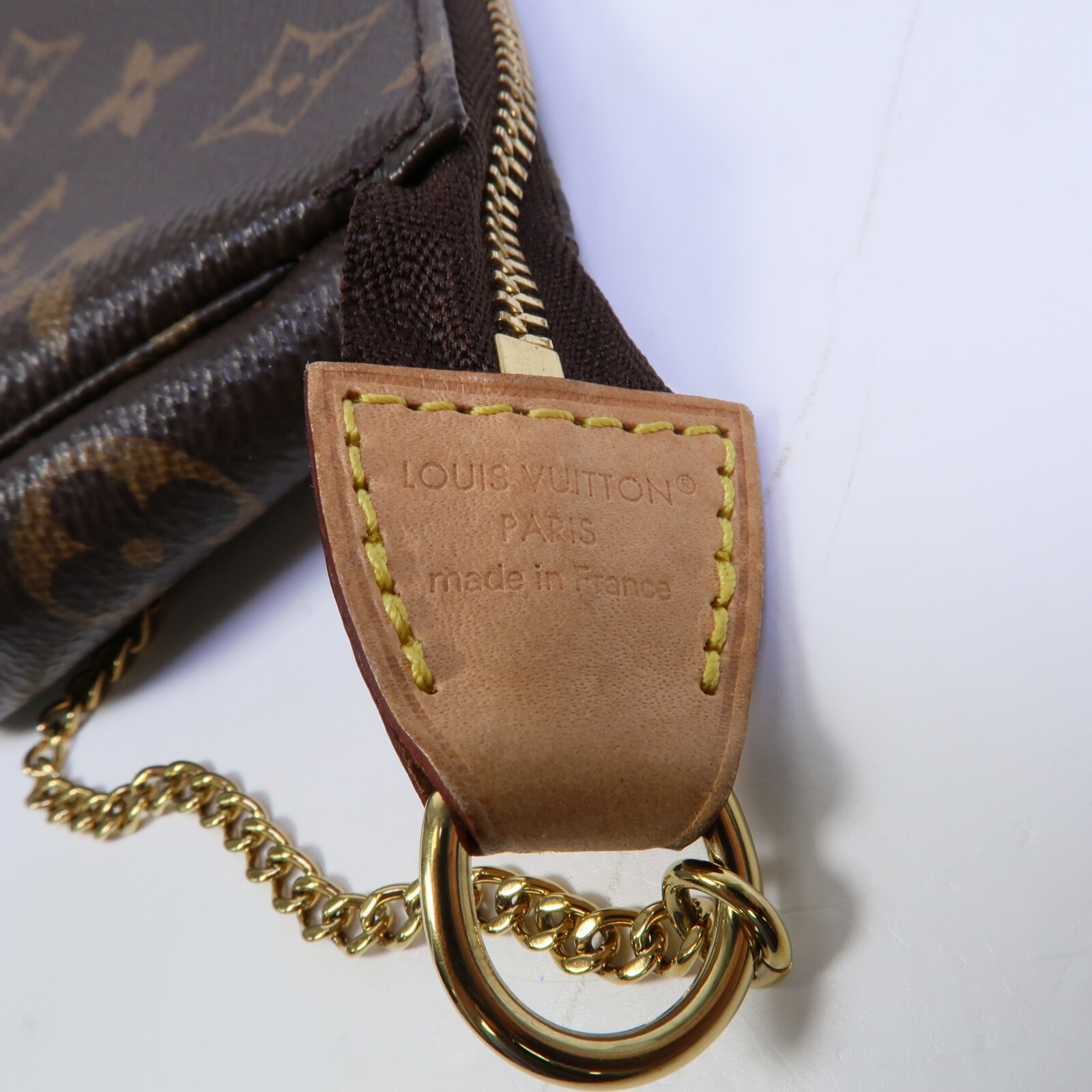 LOUIS VUITTON LV GHW Mini Pochette Accessoires Handbag M58009 Monogram Brown