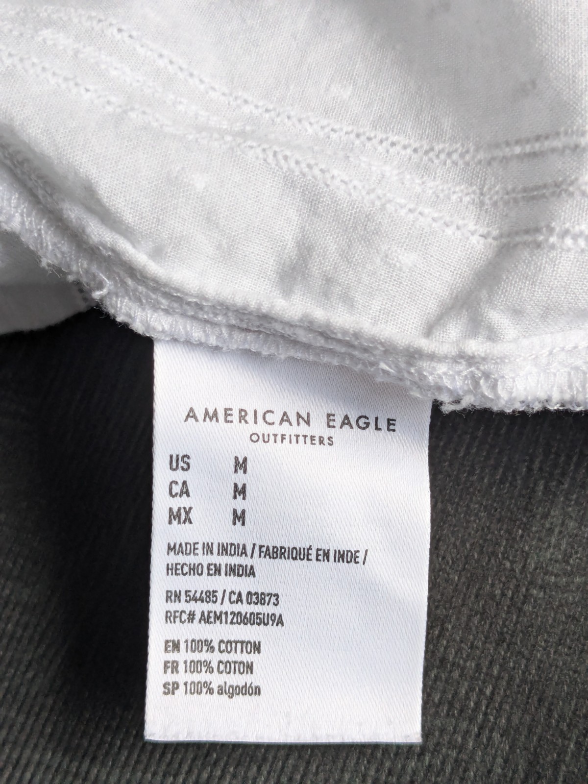 American Eagle White Lace Blouse Women M Boho Cottagecore Victorian Peasant Top